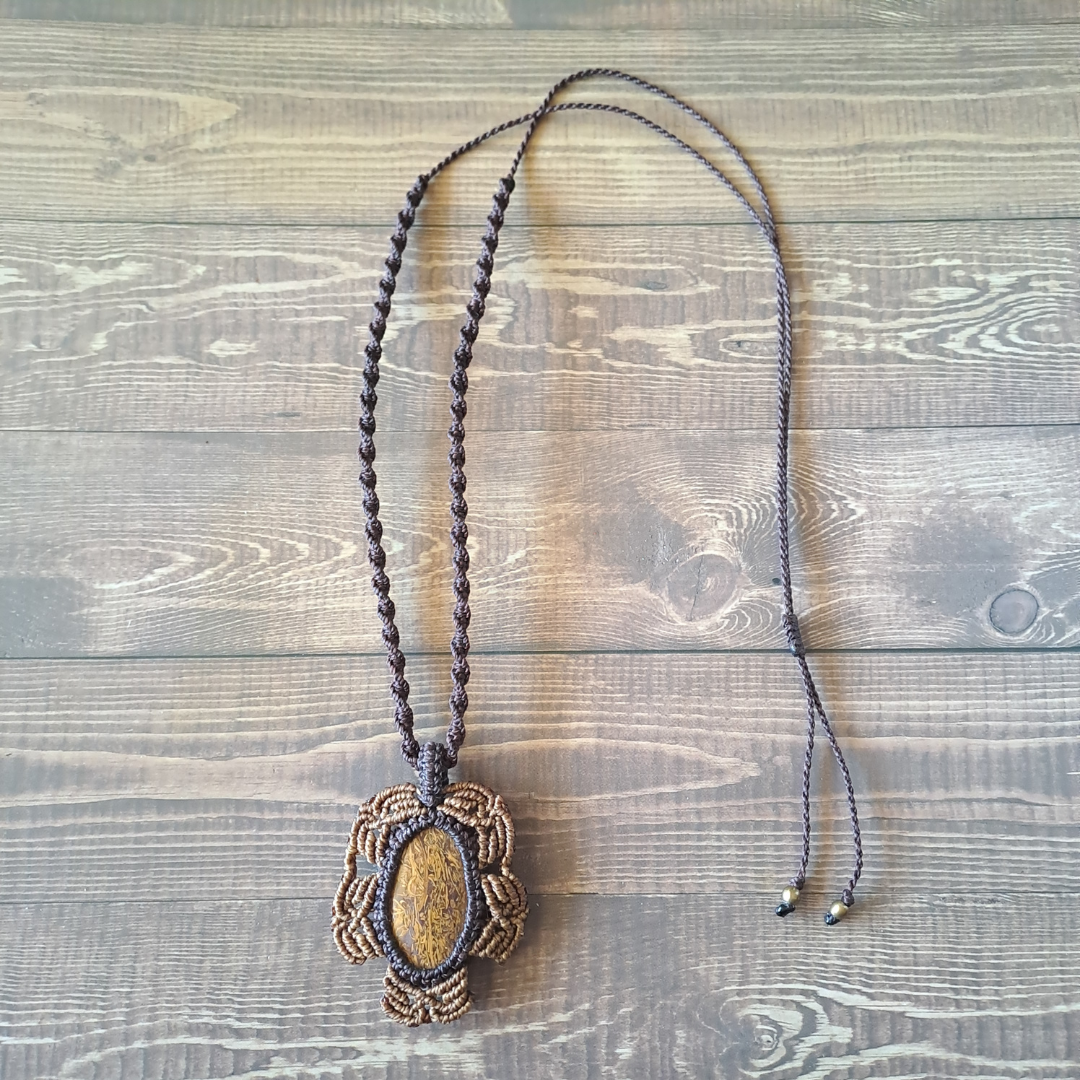 Maryum Jasper Micro Macramé Necklace