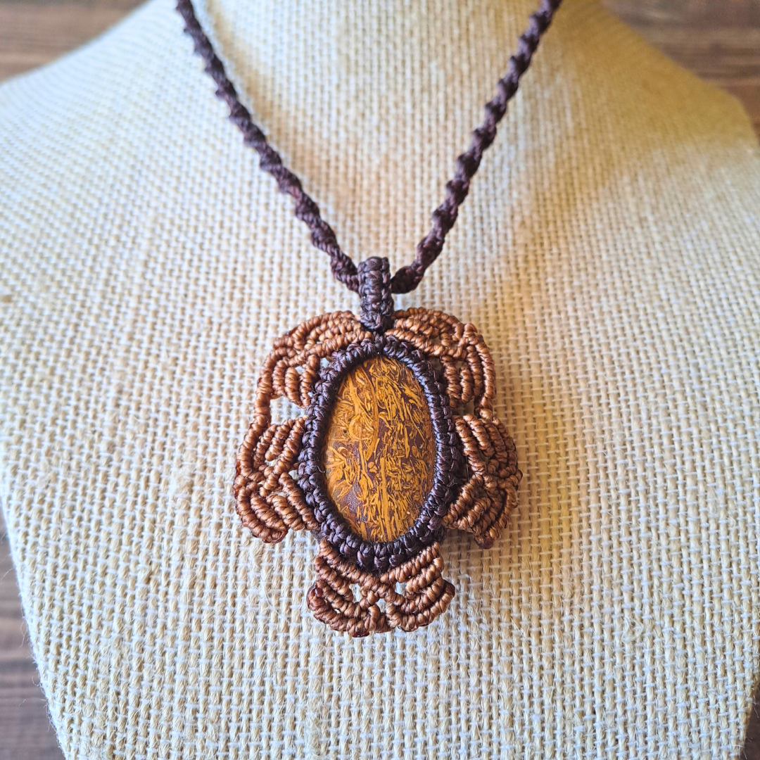 Maryum Jasper Micro Macramé Necklace