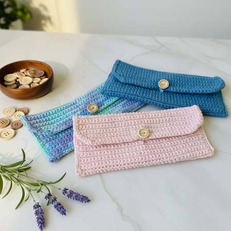 Crochet Pencil Case, Crochet Hook Holder, Handmade Pouch, Paint Brush Holder, Crochet Case, Gift for Crafters