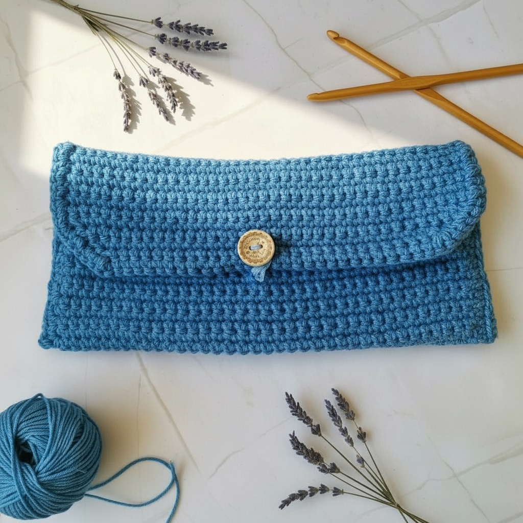 Crochet Pencil Case, Crochet Hook Holder, Handmade Pouch, Paint Brush Holder, Crochet Case, Gift for Crafters
