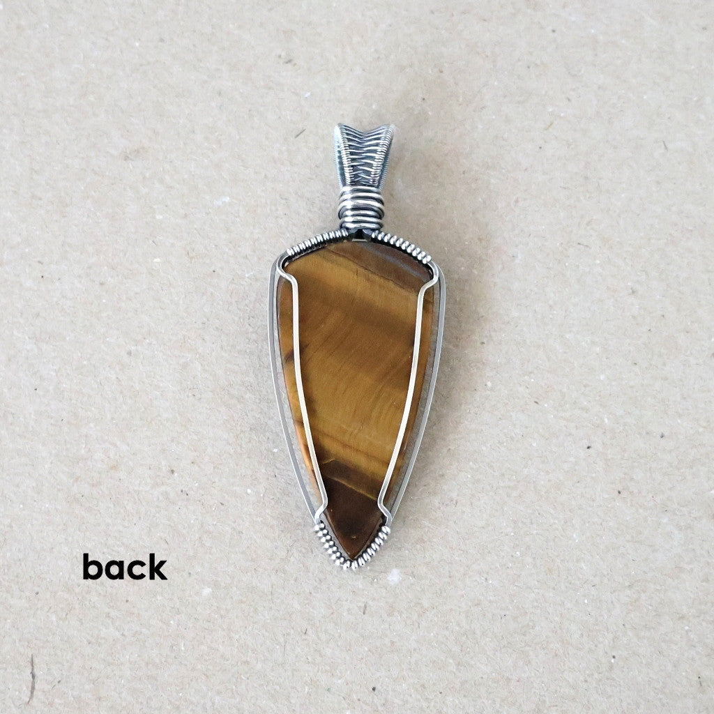 Sterling Silver Tiger Eye Pendant ~ Talisman of Confidence