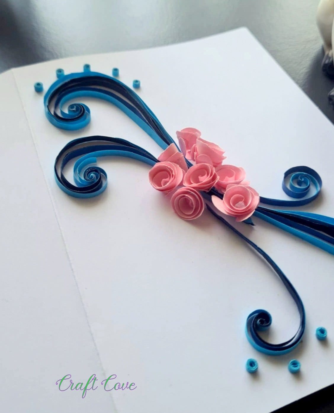 Handmade Quilled Greeting Card – Blank Inside – Choice of 2 Designs