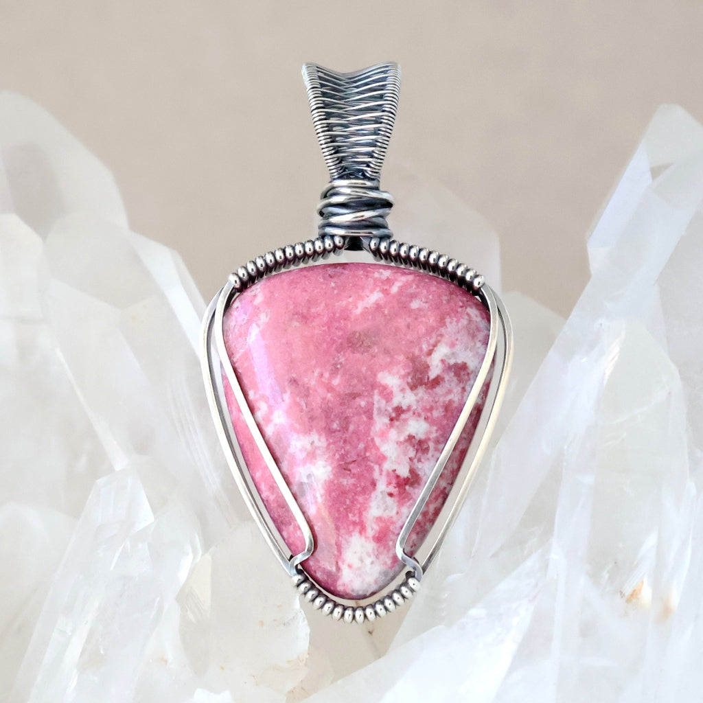Sterling Silver Thulite Pendant ~ Talisman of Heartfelt Connection
