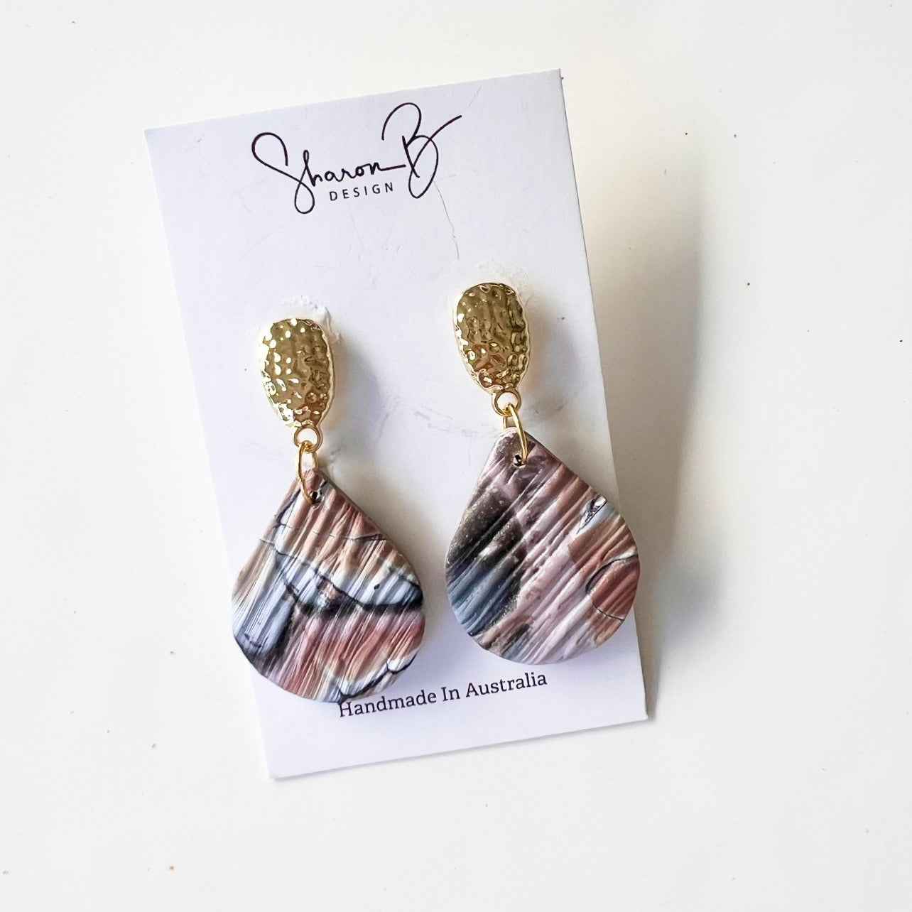 Earrings~Dangles~Teardrop~Textured