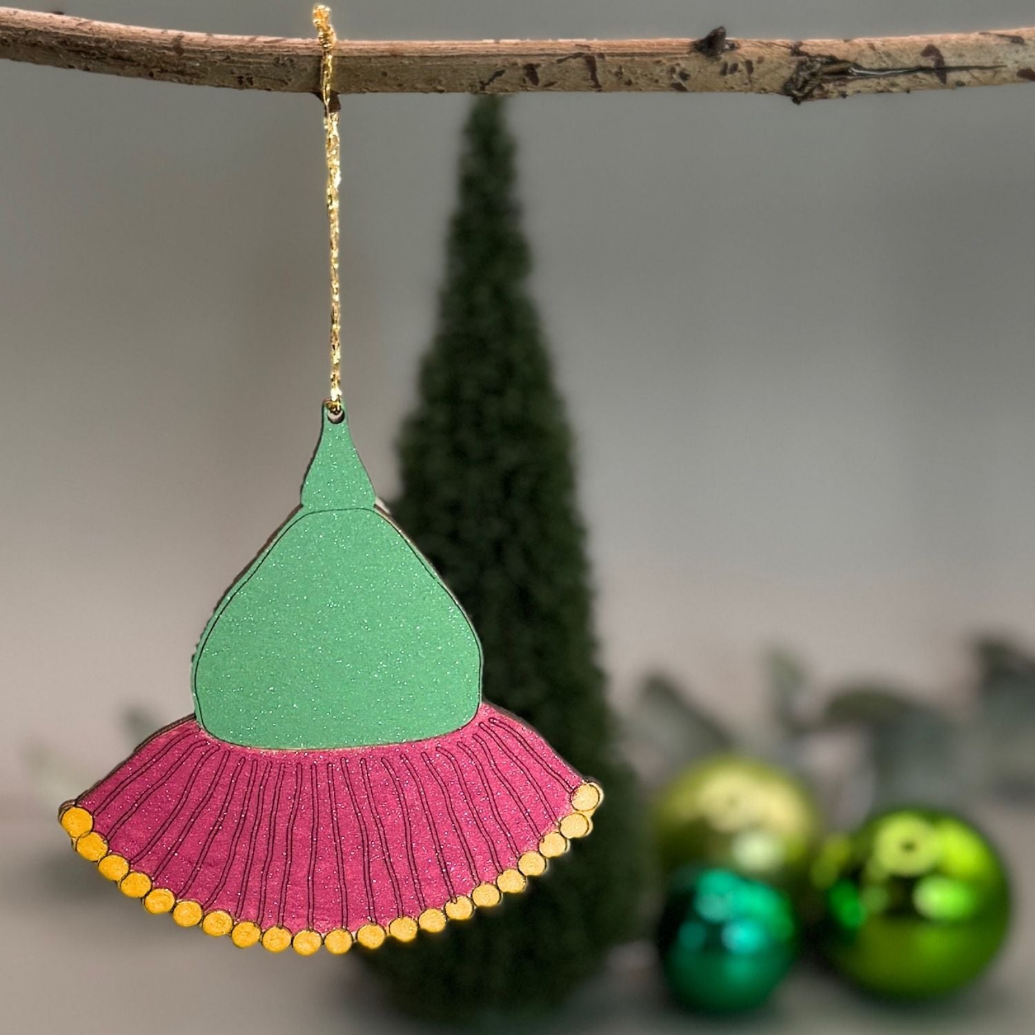 Gumnut Blossom Hand Painted Christmas Decoration