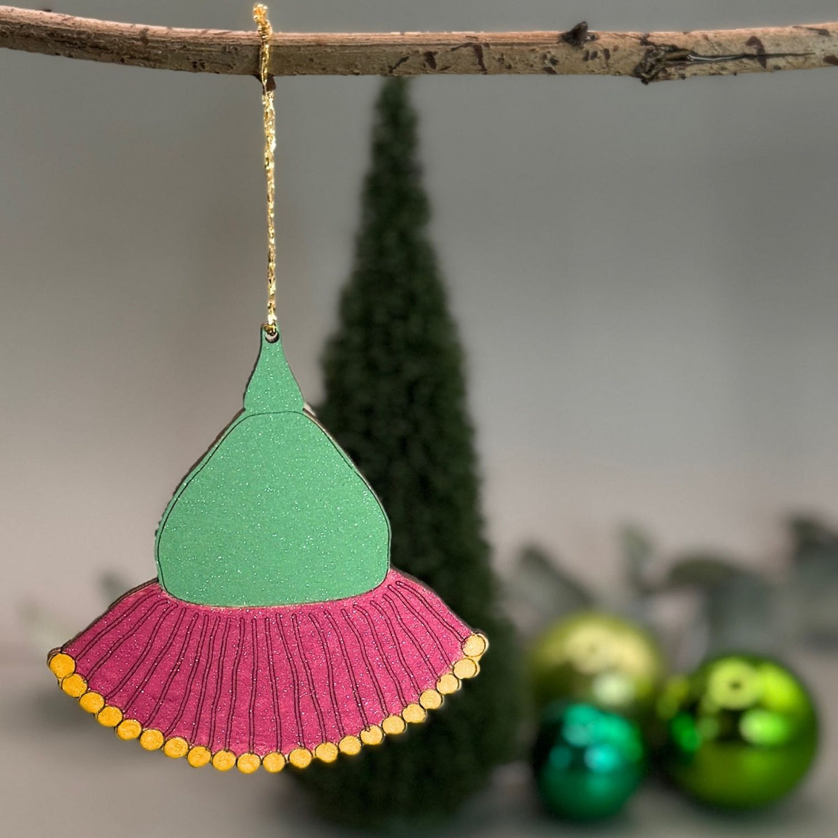Gumnut Blossom Hand Painted Christmas Decoration