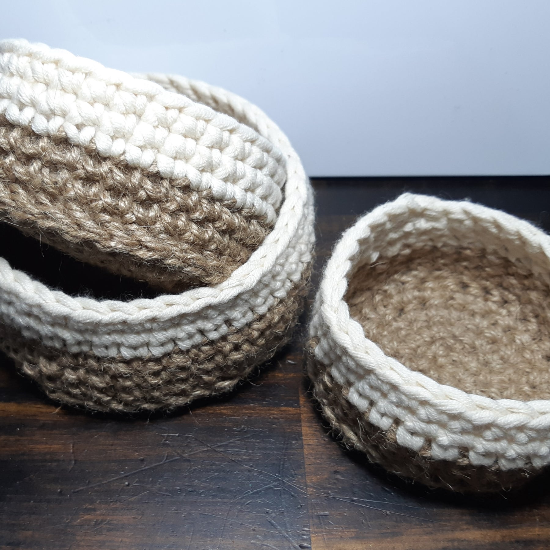 Crochet Basket Set (3)