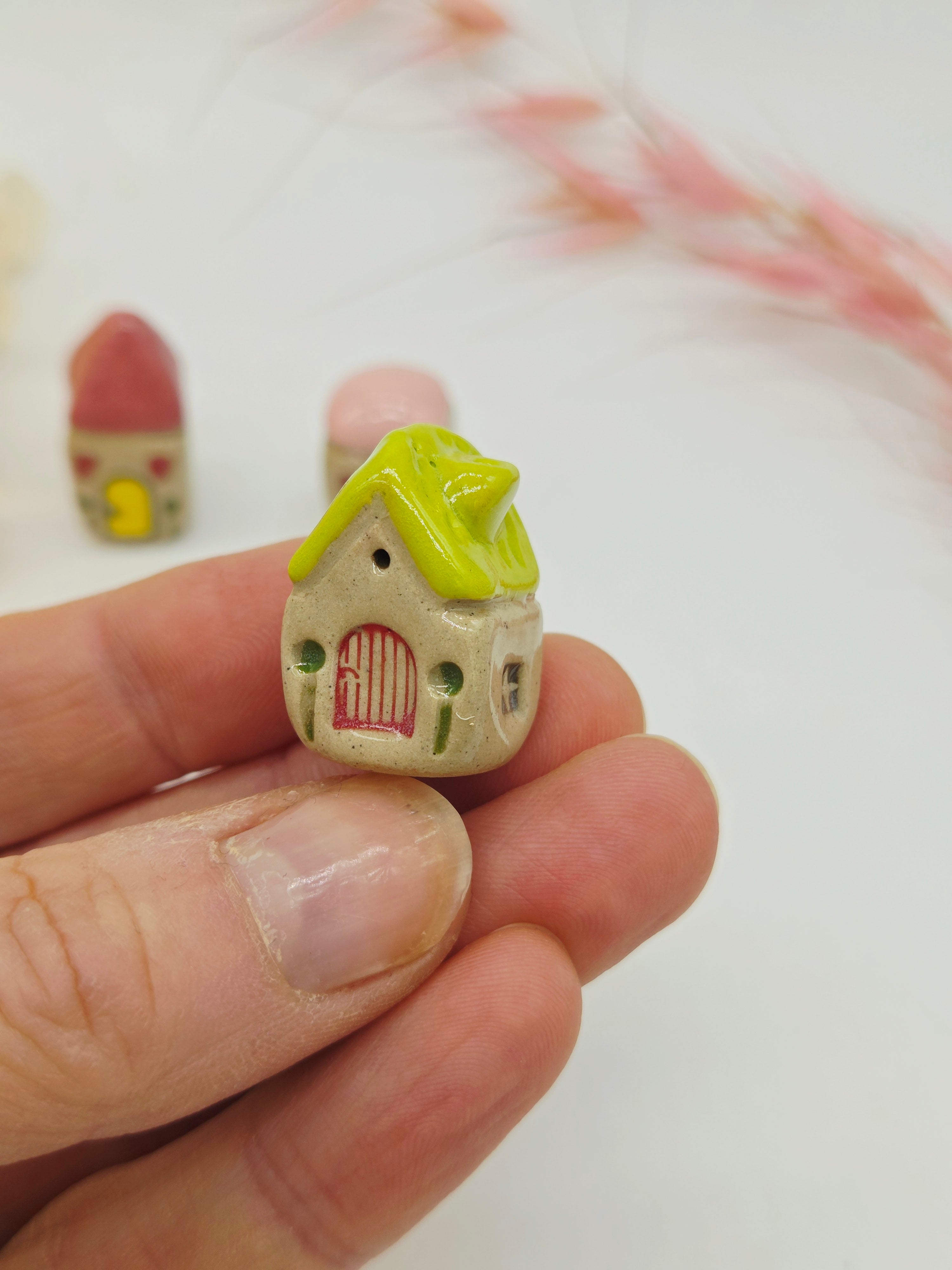 Tiny Ceramic Village -  Clover Cottages