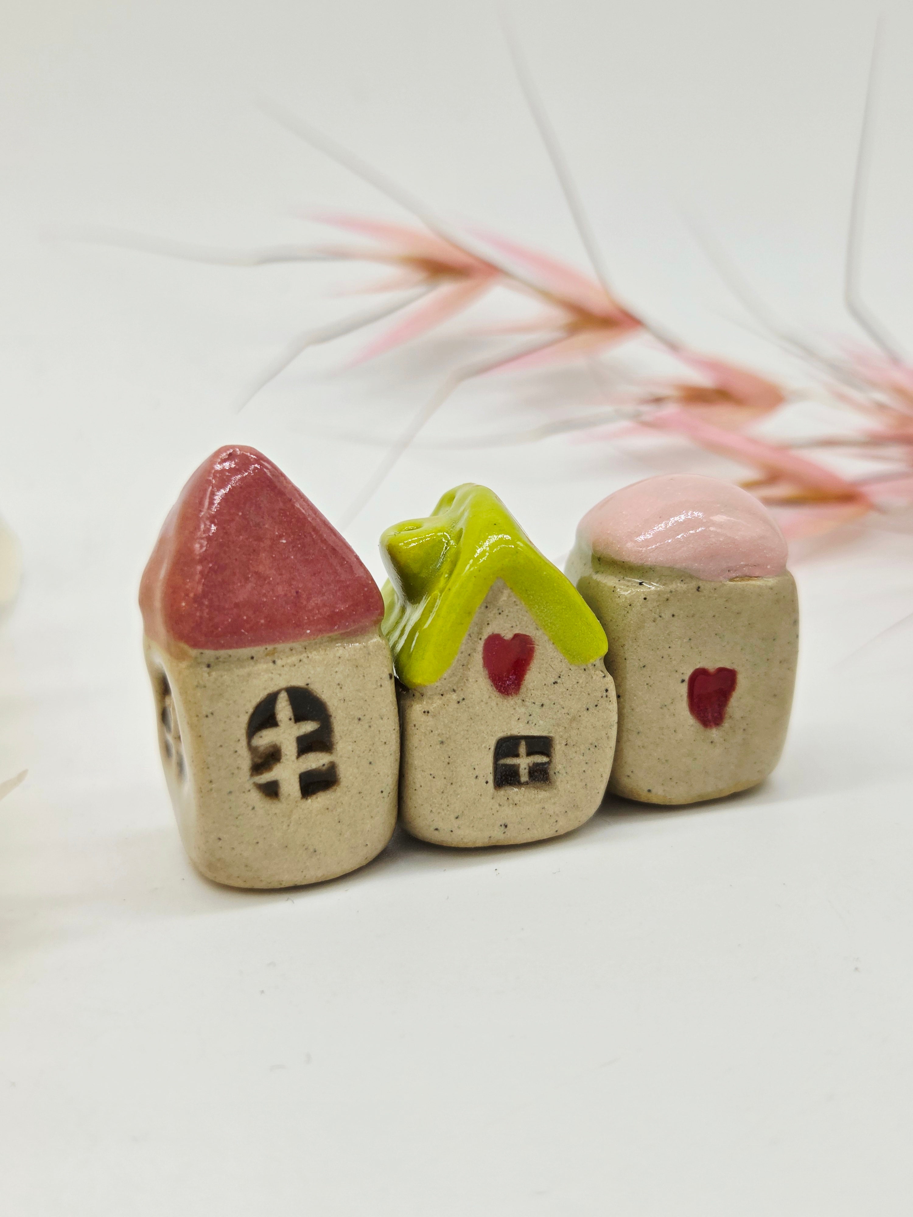 Tiny Ceramic Village -  Clover Cottages