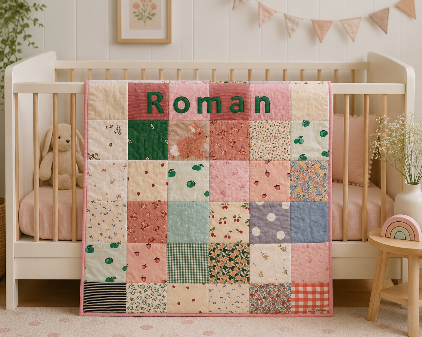 Custom Baby Clothes Memory Quilt – Personalised Keepsake Blanket