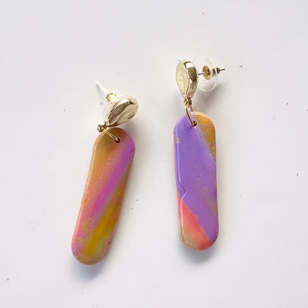 Earrings ~Dangles~Lilac ~Pearlescent~Resin
