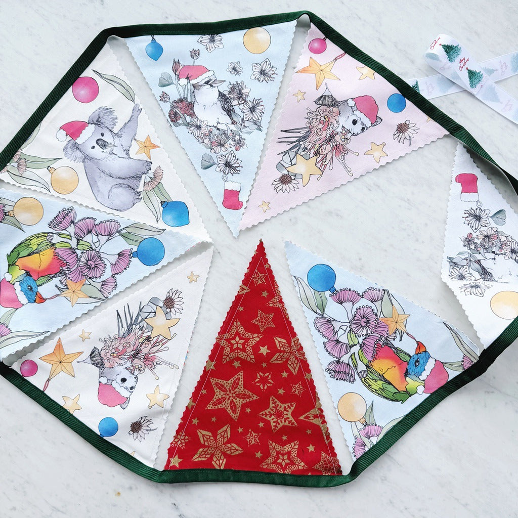 Aussie animals Christmas bunting.