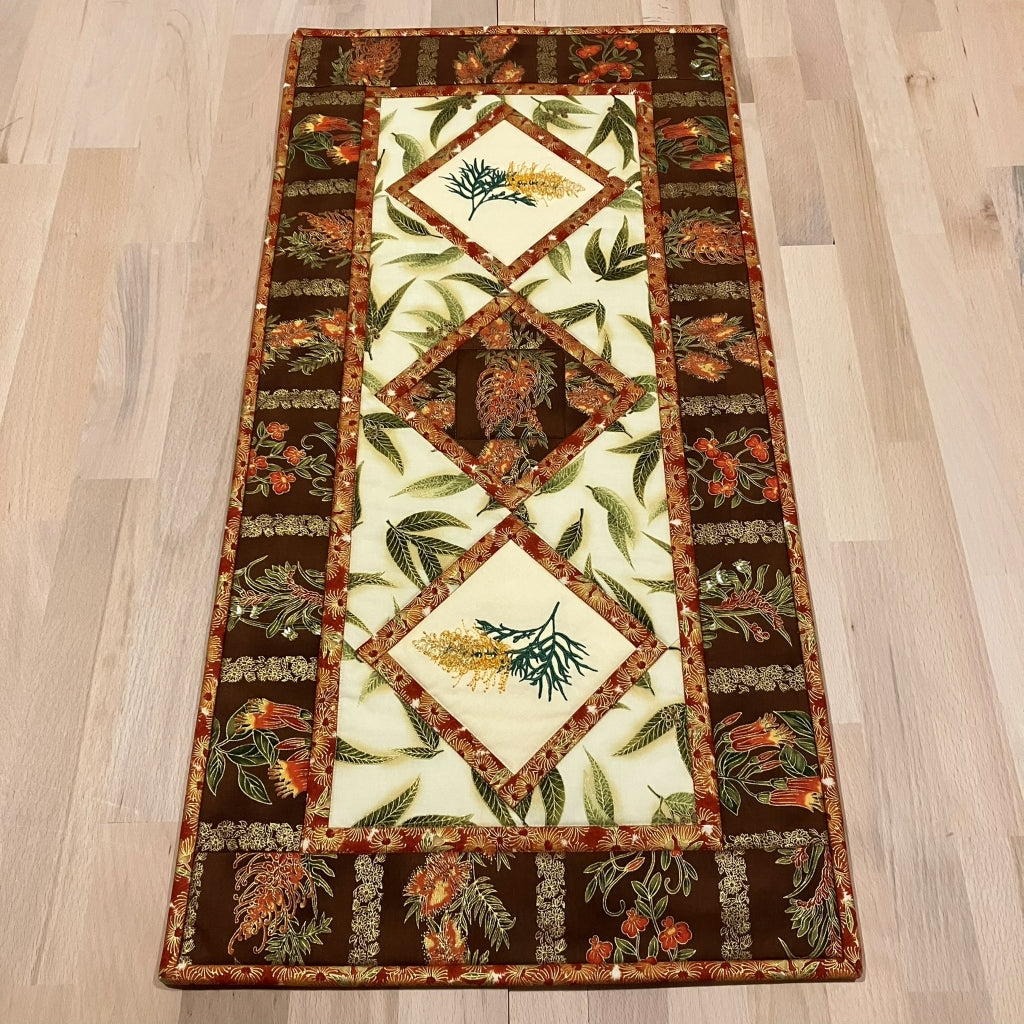 handmade Australian native quilted - grevillea