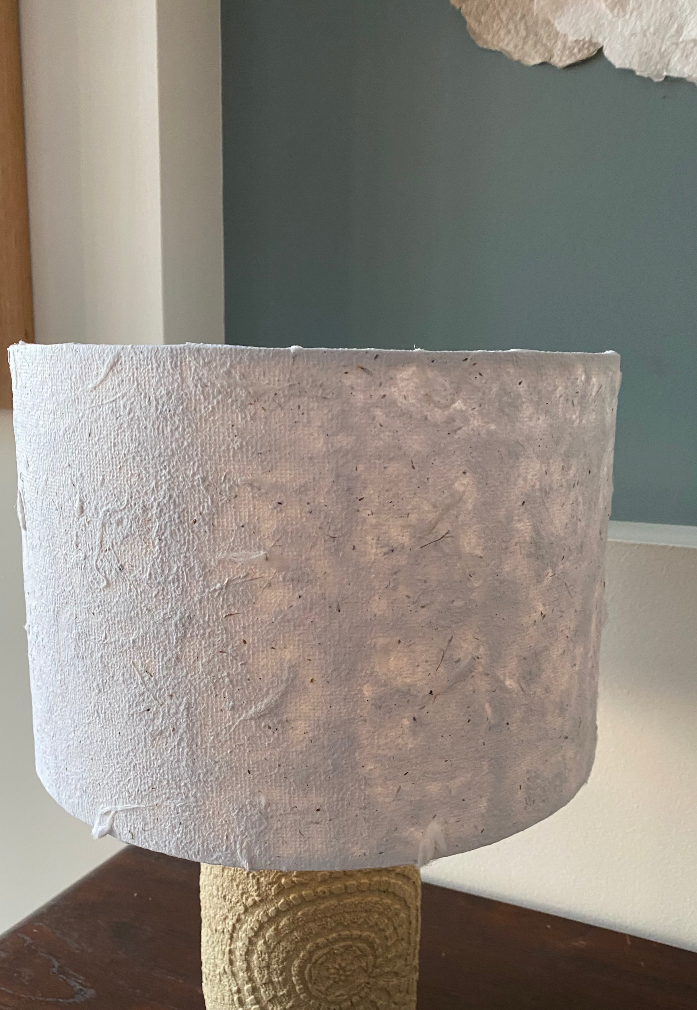 Lampshade " Waves of Watego's" Handmade Paper"  30cm Lampshade