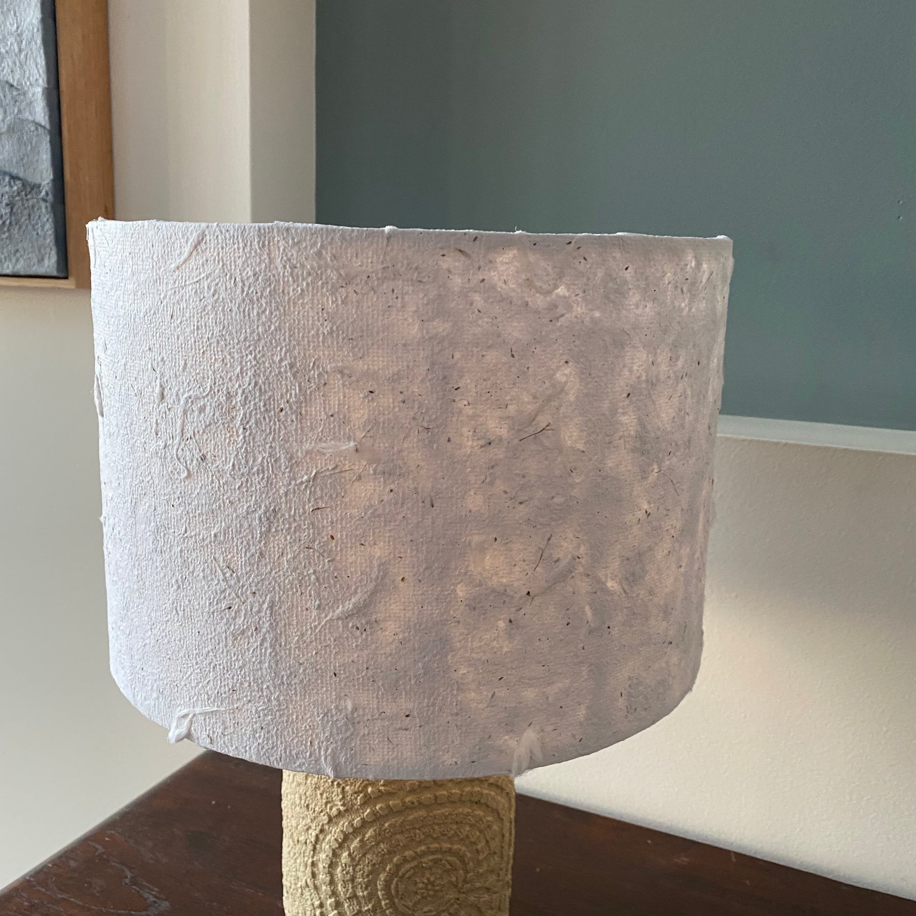 Lampshade " Waves of Watego's" Handmade Paper"  30cm Lampshade