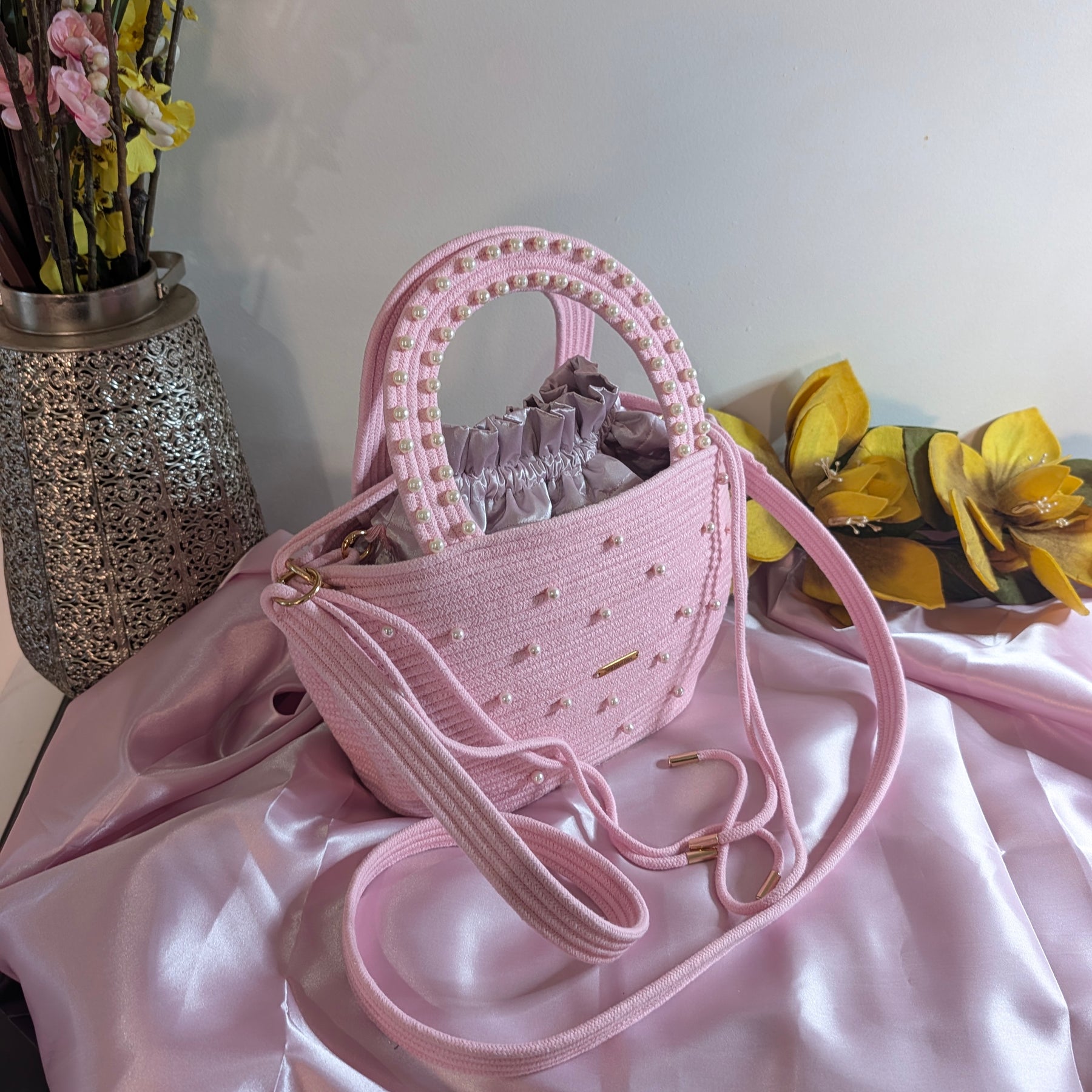 "Bloom" (M) Handmade Cotton Cord Bag
