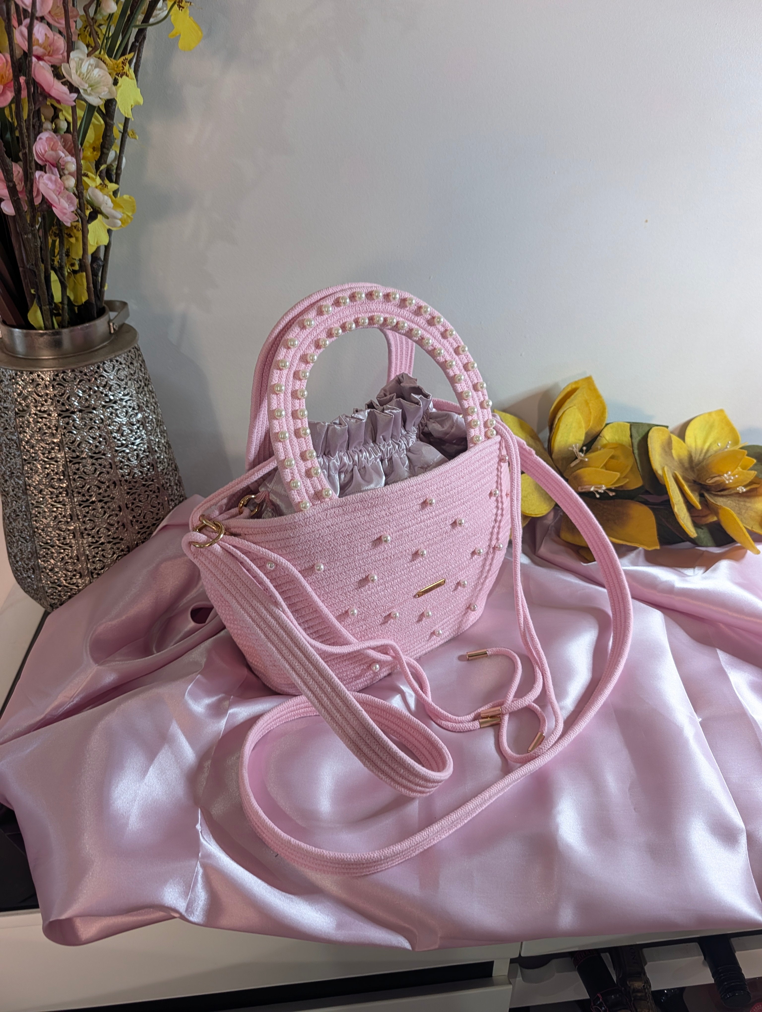 "Bloom" (M) Handmade Cotton Cord Bag