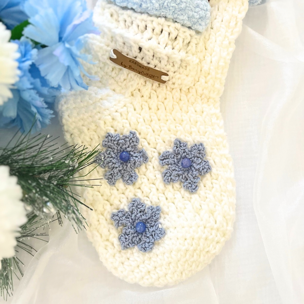 Handmade Crochet Baby Xmas Stockings
