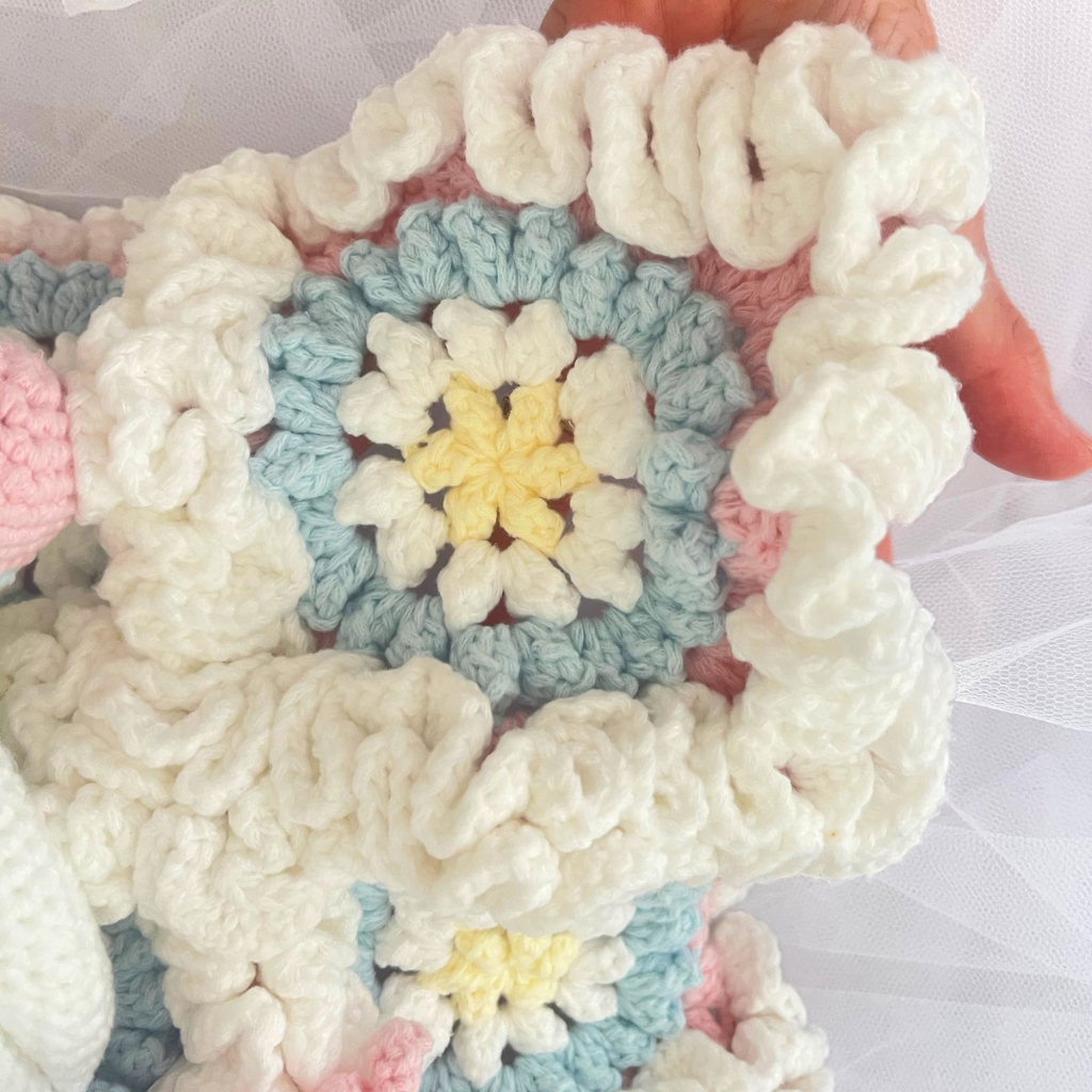 Crochet Unicorn Snuggler, Handmade Unicorn Lovey Blanket