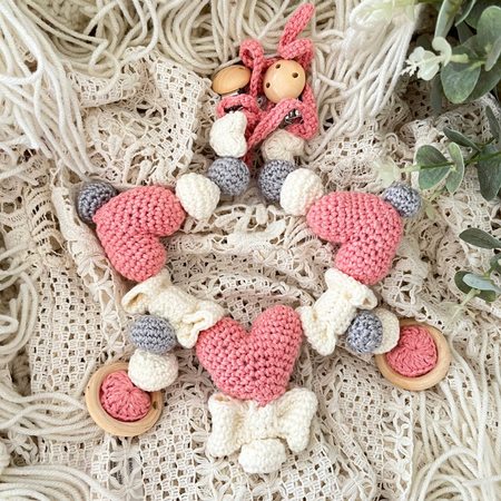 Crochet Pram Stroller Crib Mobile Chain - Cot Decor