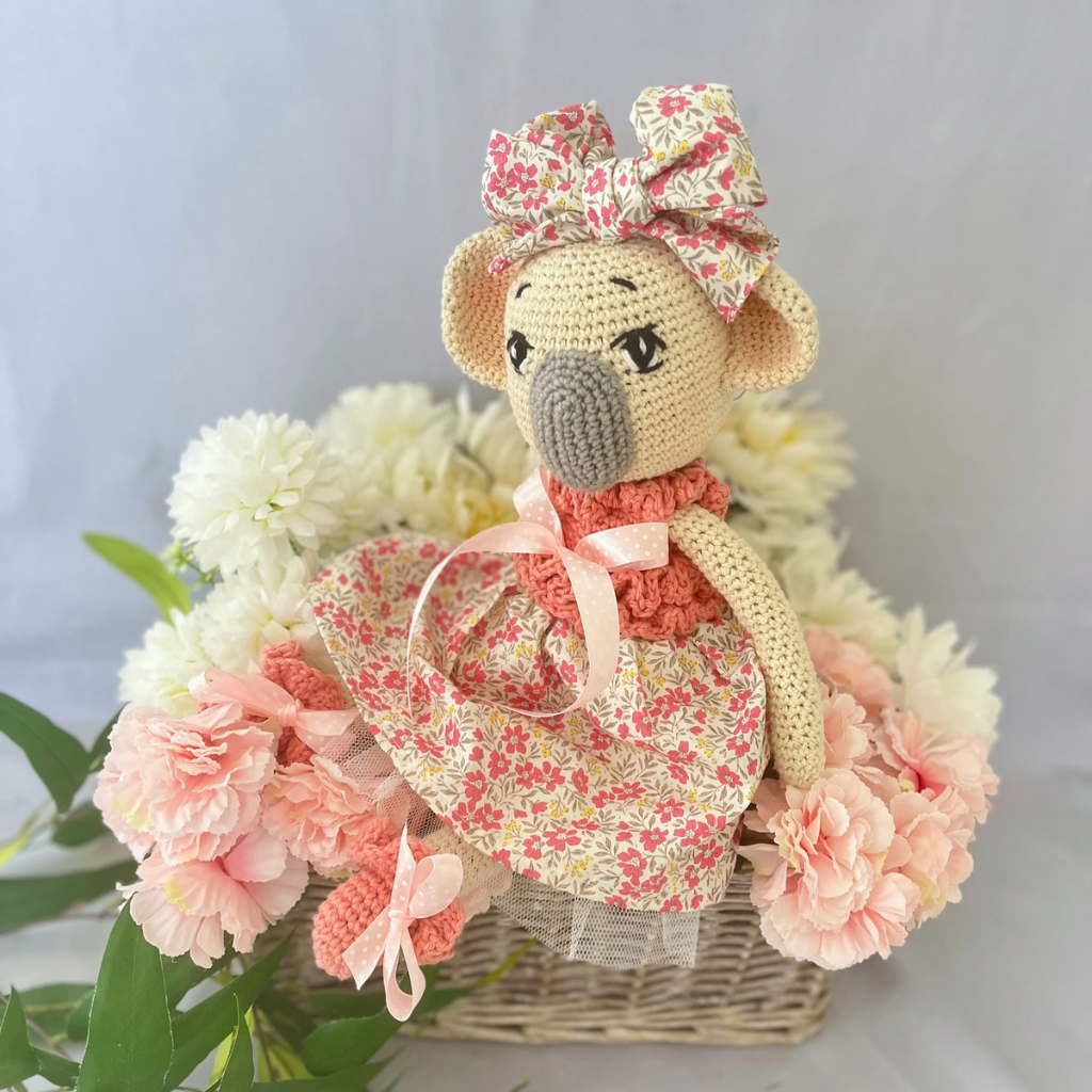 Handmade Crochet Koala Doll Miss Katie |Matching Bag |Matching Scrunchie