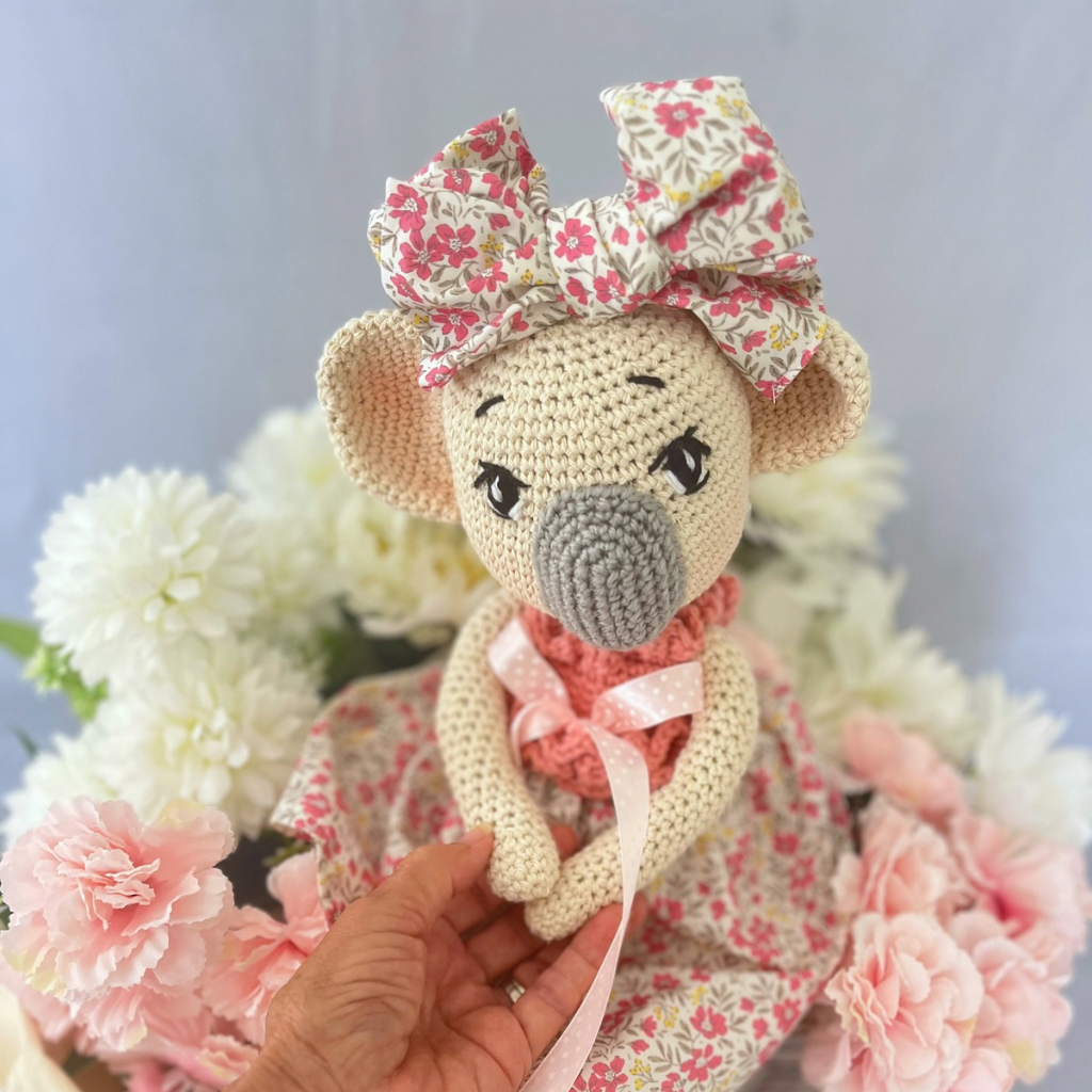 Handmade Crochet Koala Doll Miss Katie |Matching Bag |Matching Scrunchie