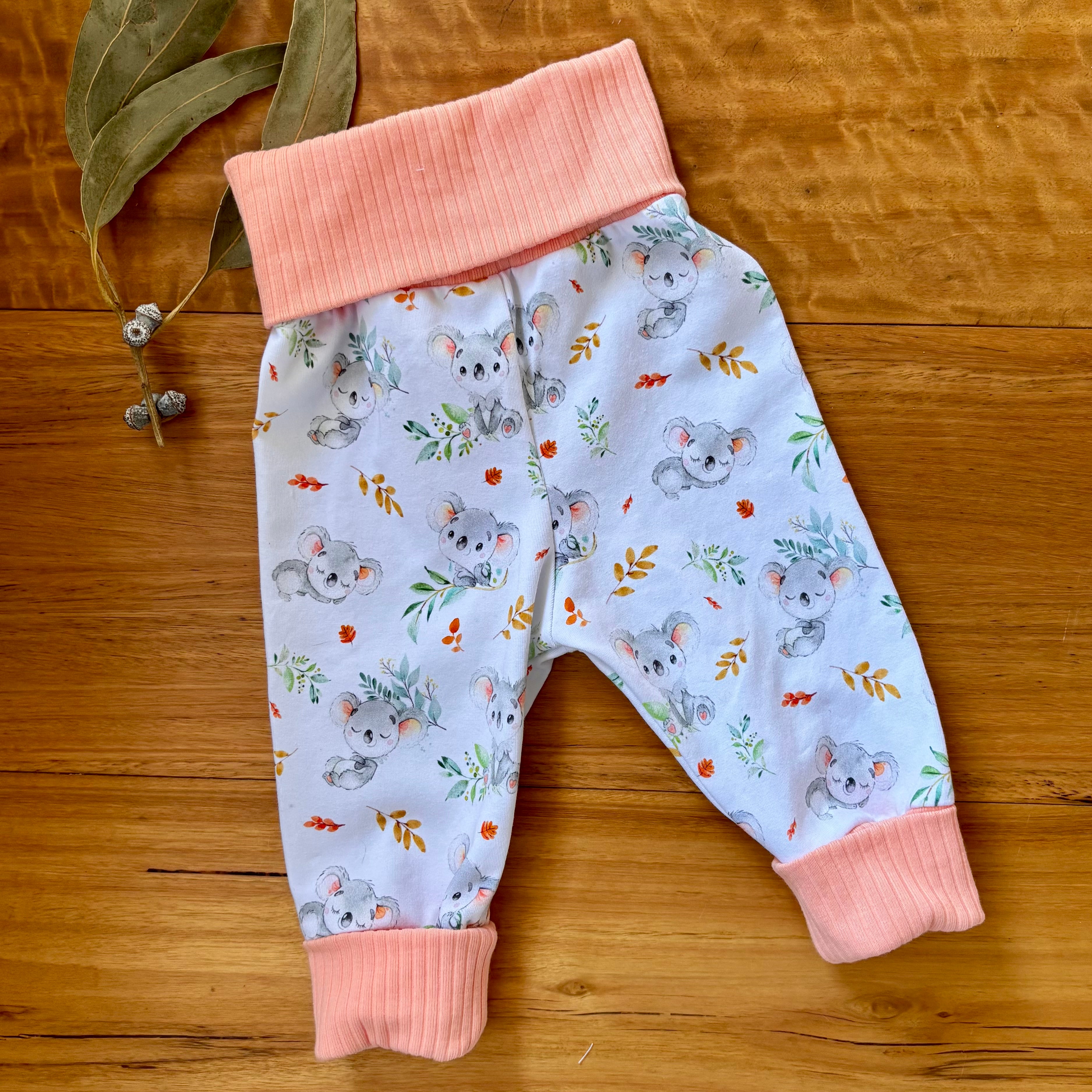 Baby Pants and Hat Set - Leafy Koalas