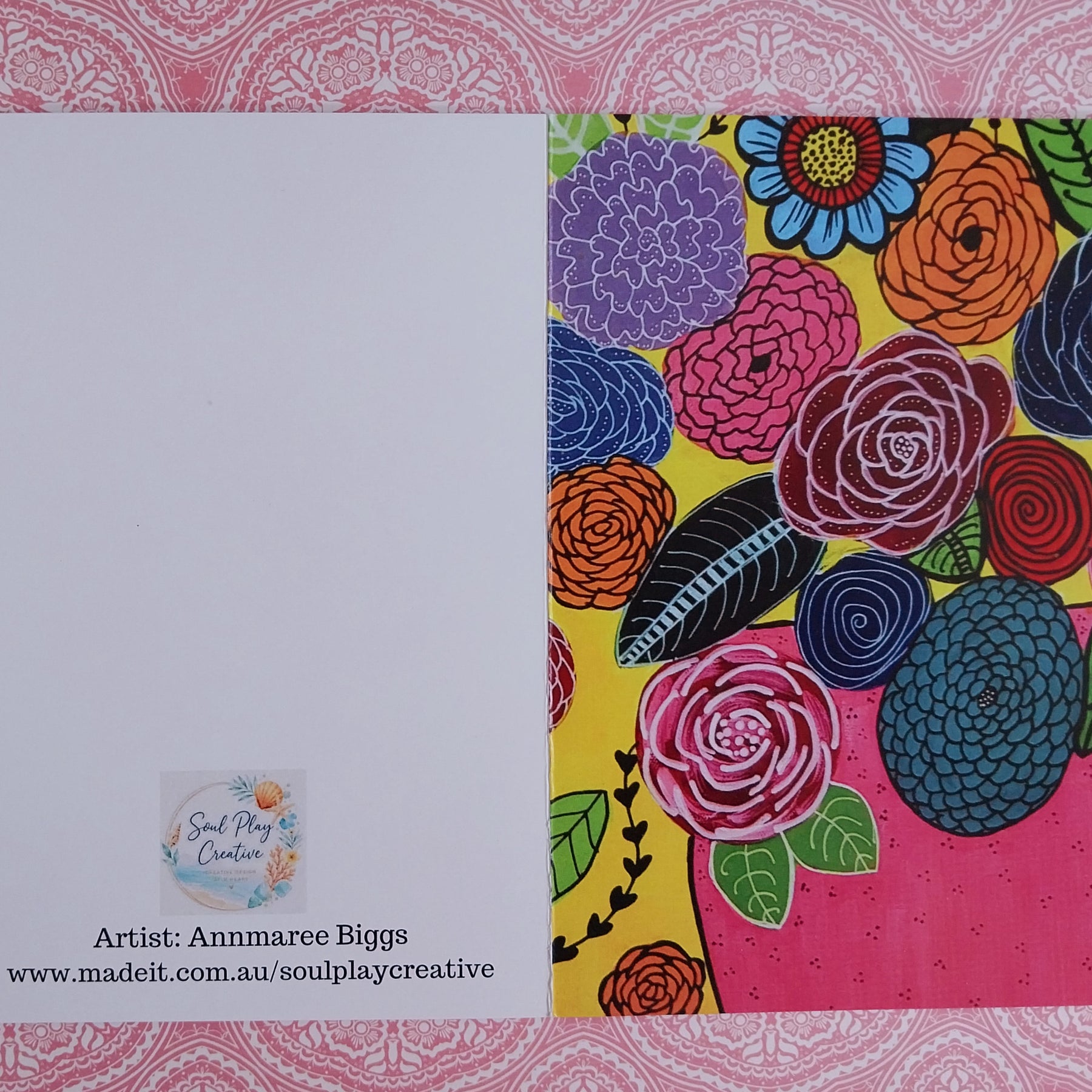 Spring Flowers Blank Greeting Card