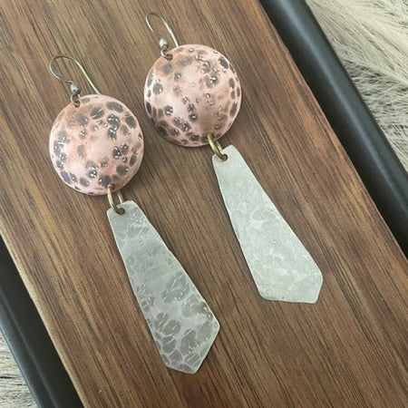 Sphered Copper Disc Dangles