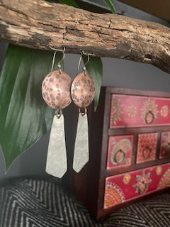 Sphered Copper Disc Dangles