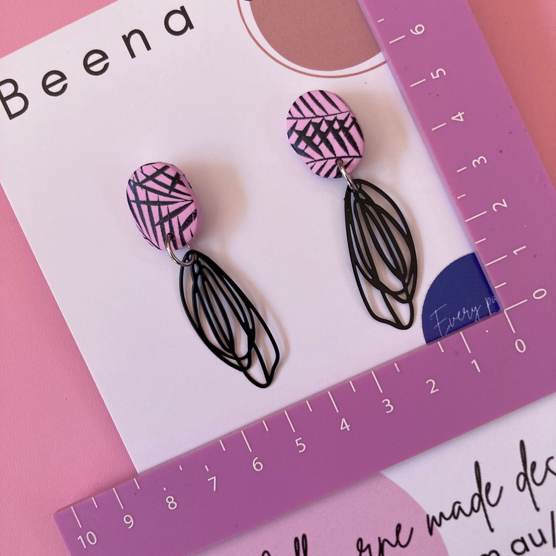 Polymer clay & alloy earrings