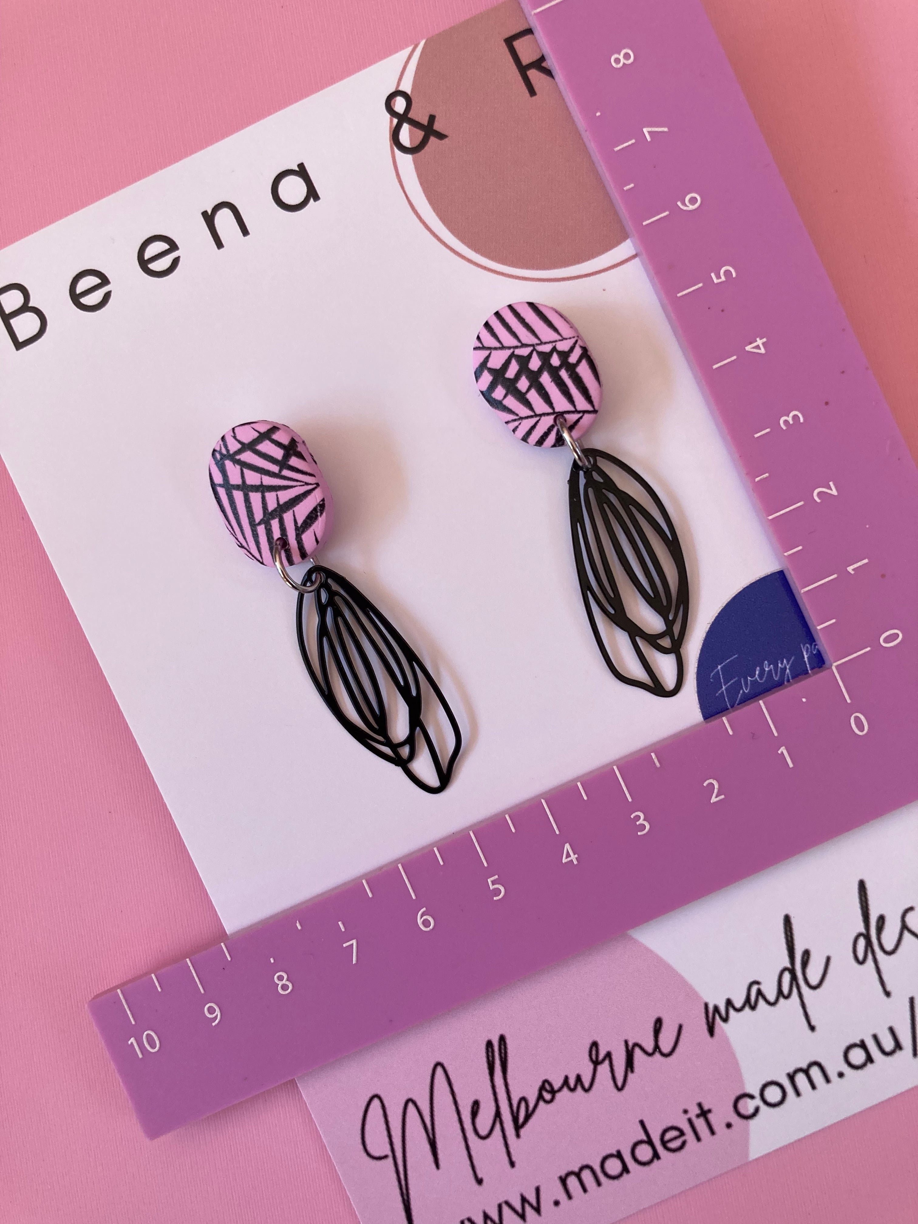 Polymer clay & alloy earrings