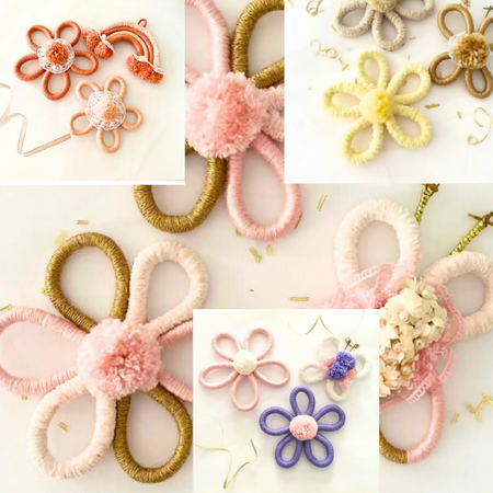 Flower Butterfly Macrame Wall Hanging, Baby Decor, Girls Room Decor