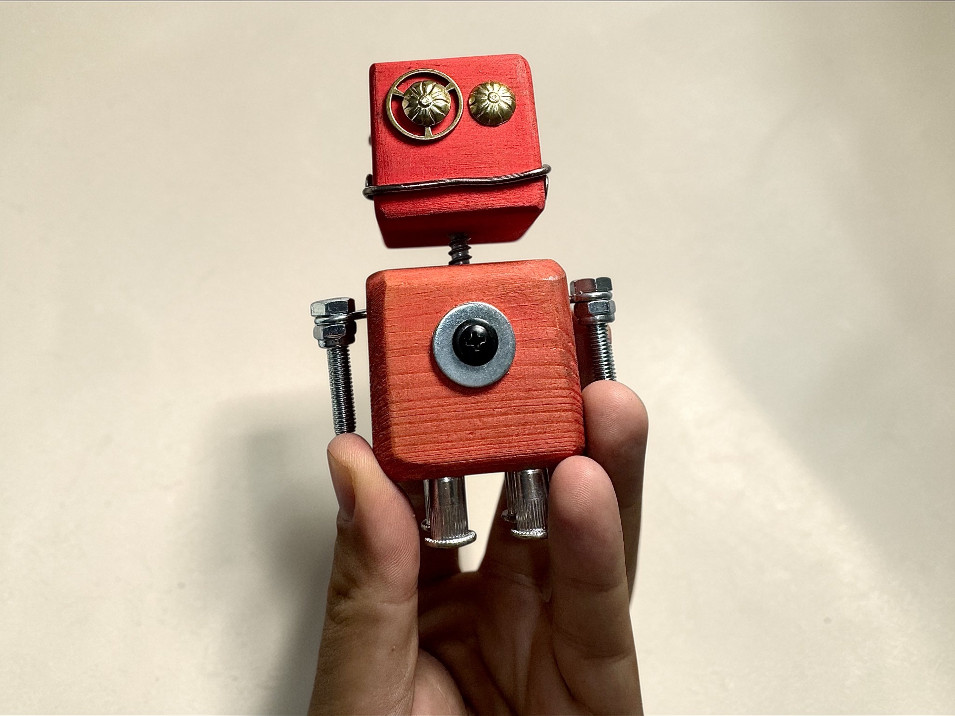 Ian - Wooden Steampunk Superhero Robot