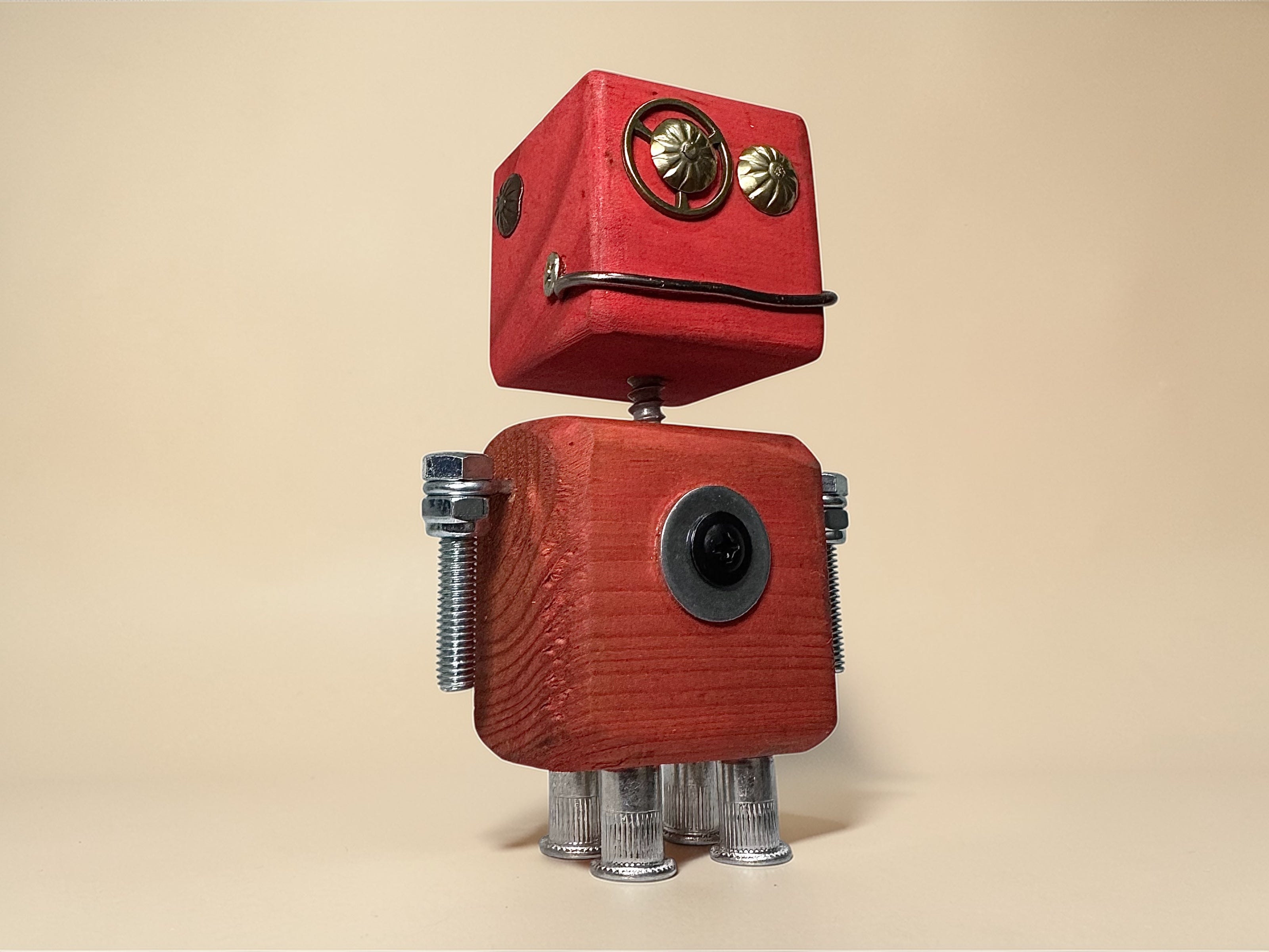 Ian - Wooden Steampunk Superhero Robot