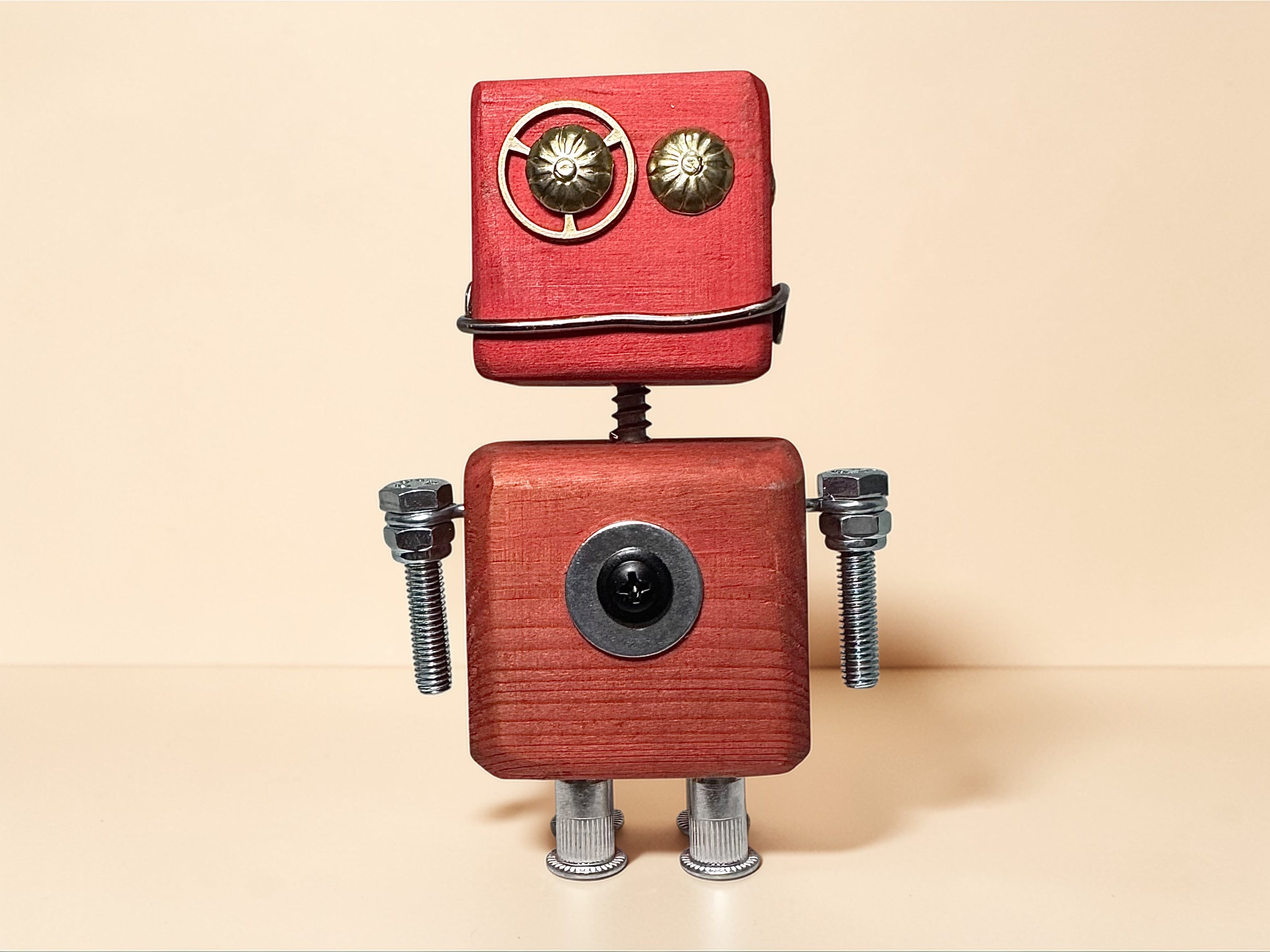 Ian - Wooden Steampunk Superhero Robot