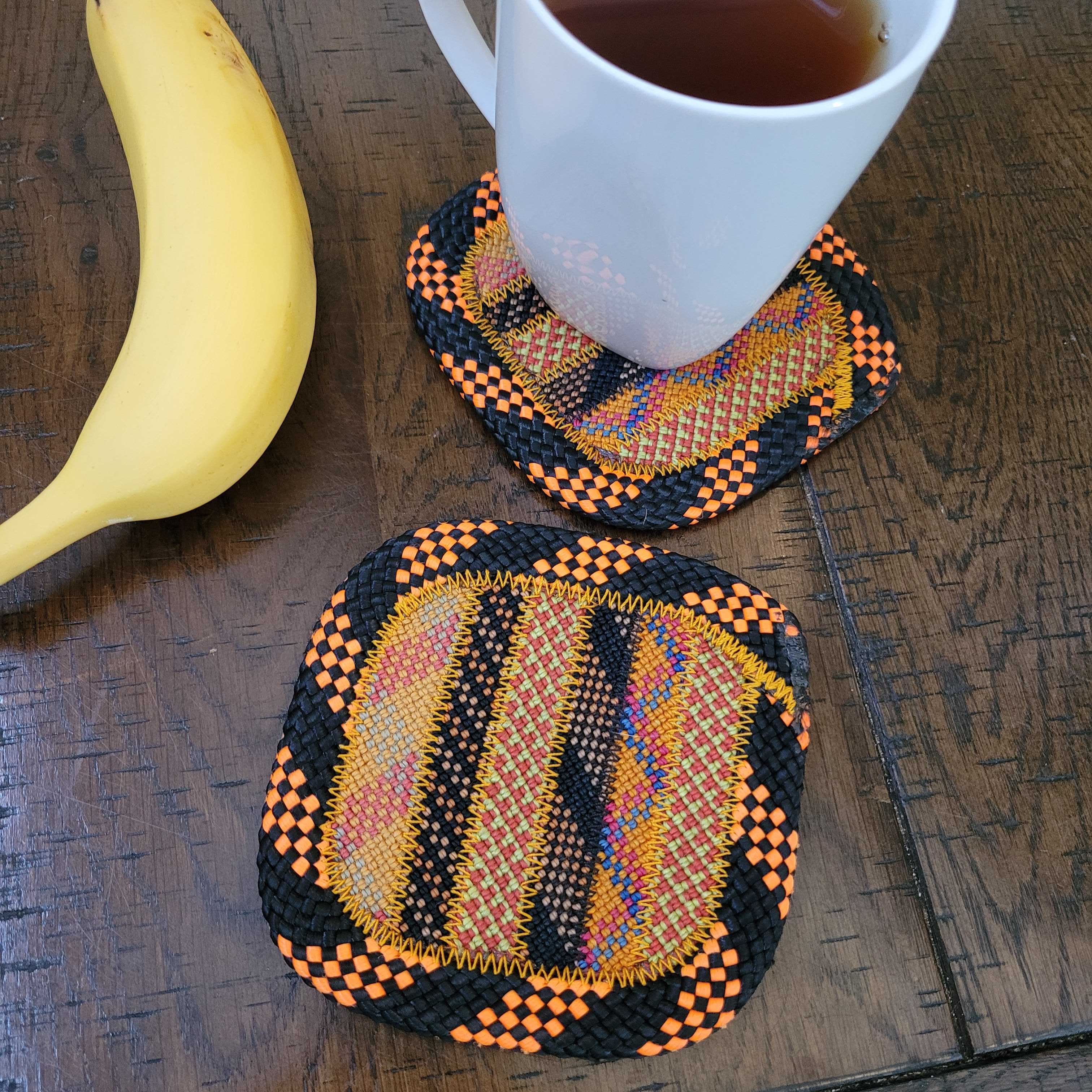 Upcycled Rope Coasters [Sunset]