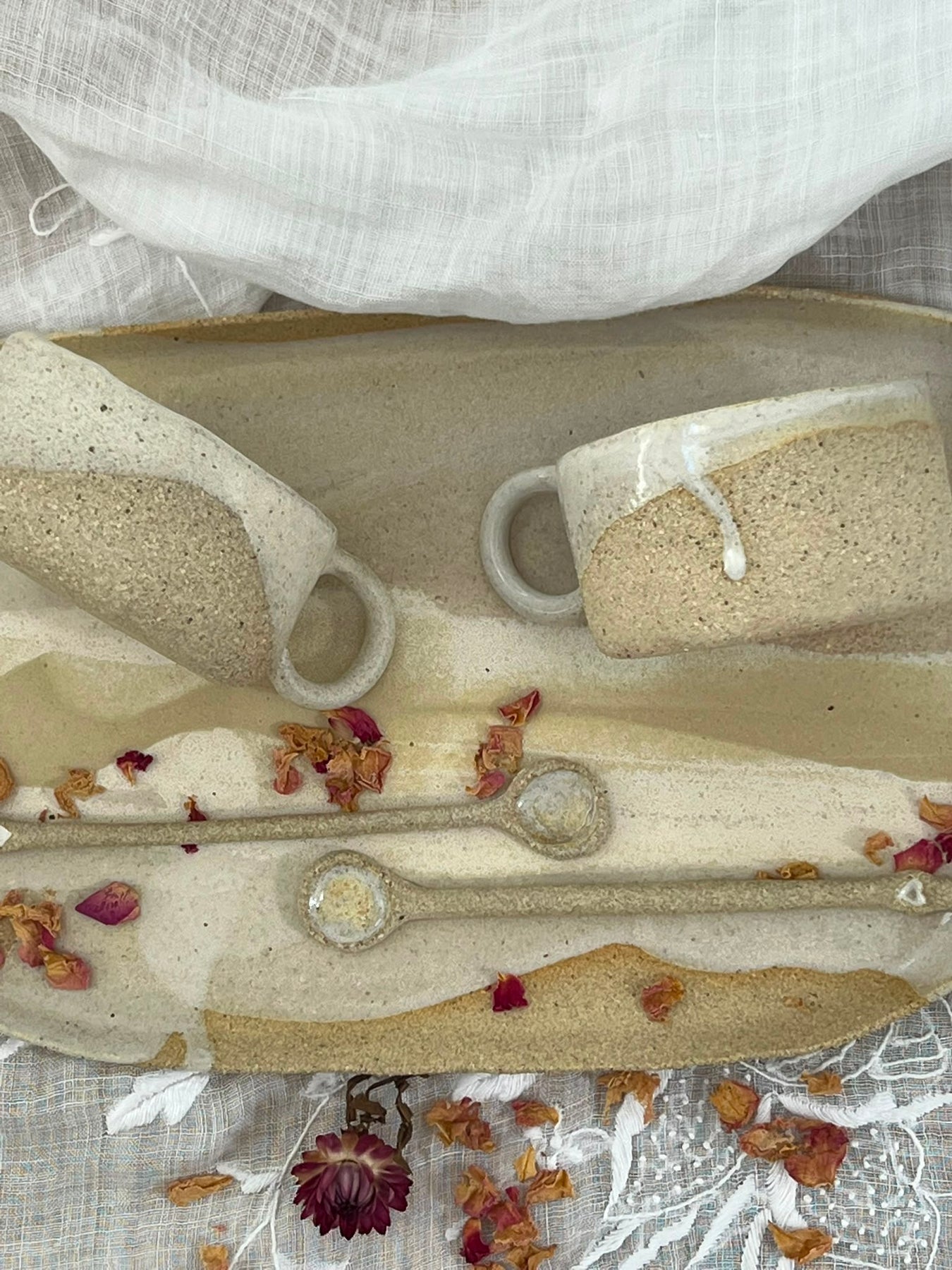 Handmade Ceramic Espresso set |  together forever • lovers