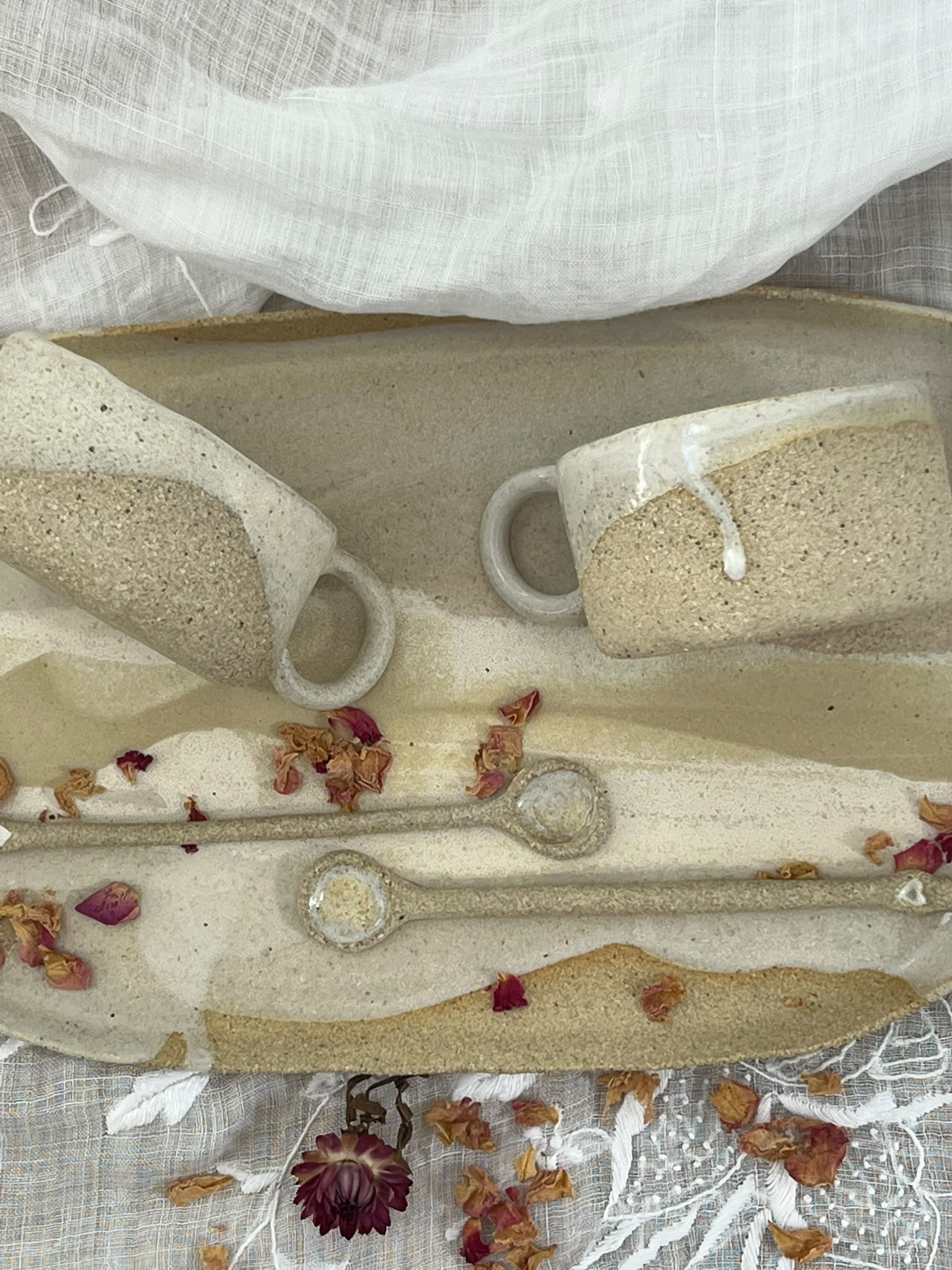 Handmade Ceramic Espresso set |  together forever • lovers