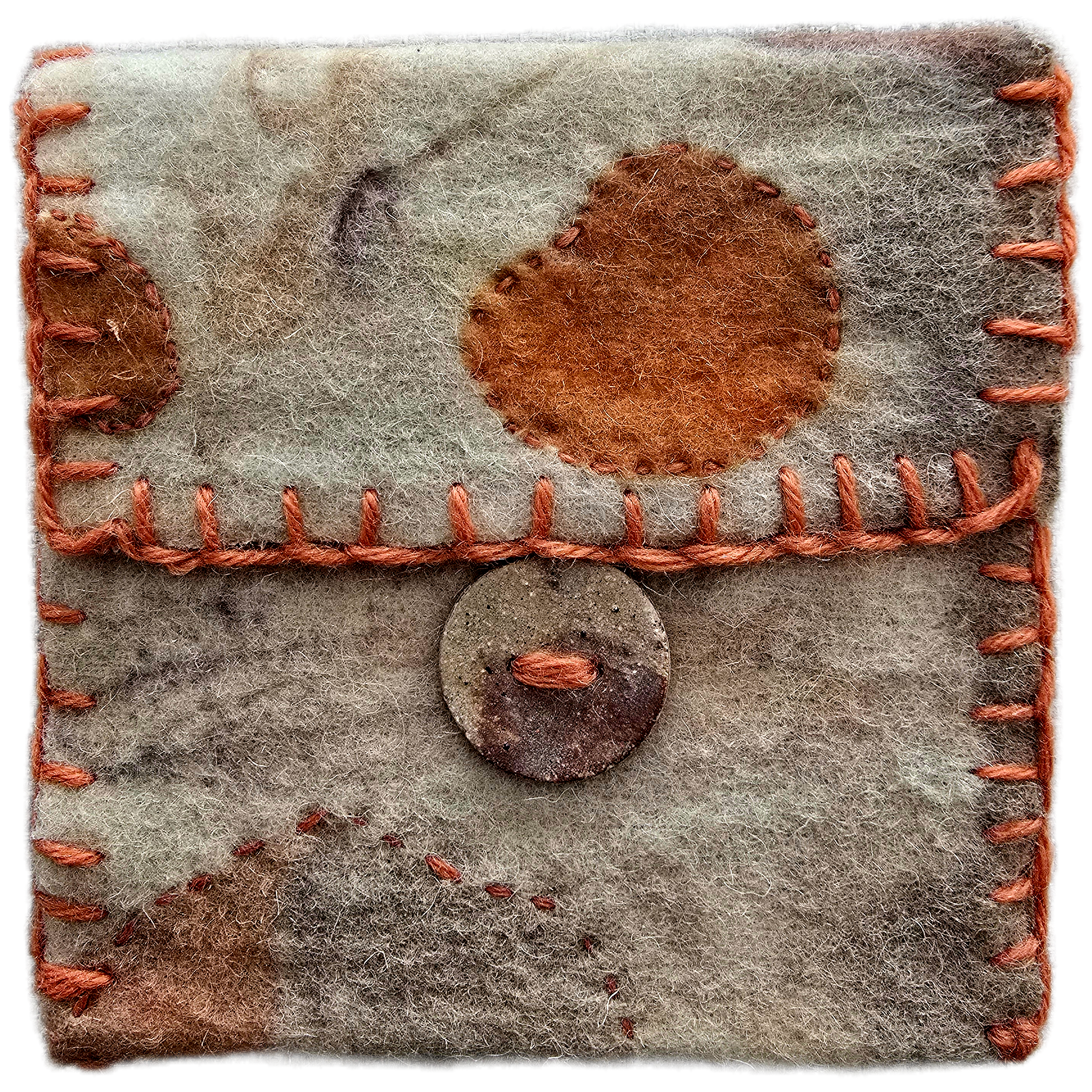 Eco Print Wool Pouch