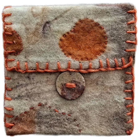 Eco Print Wool Pouch