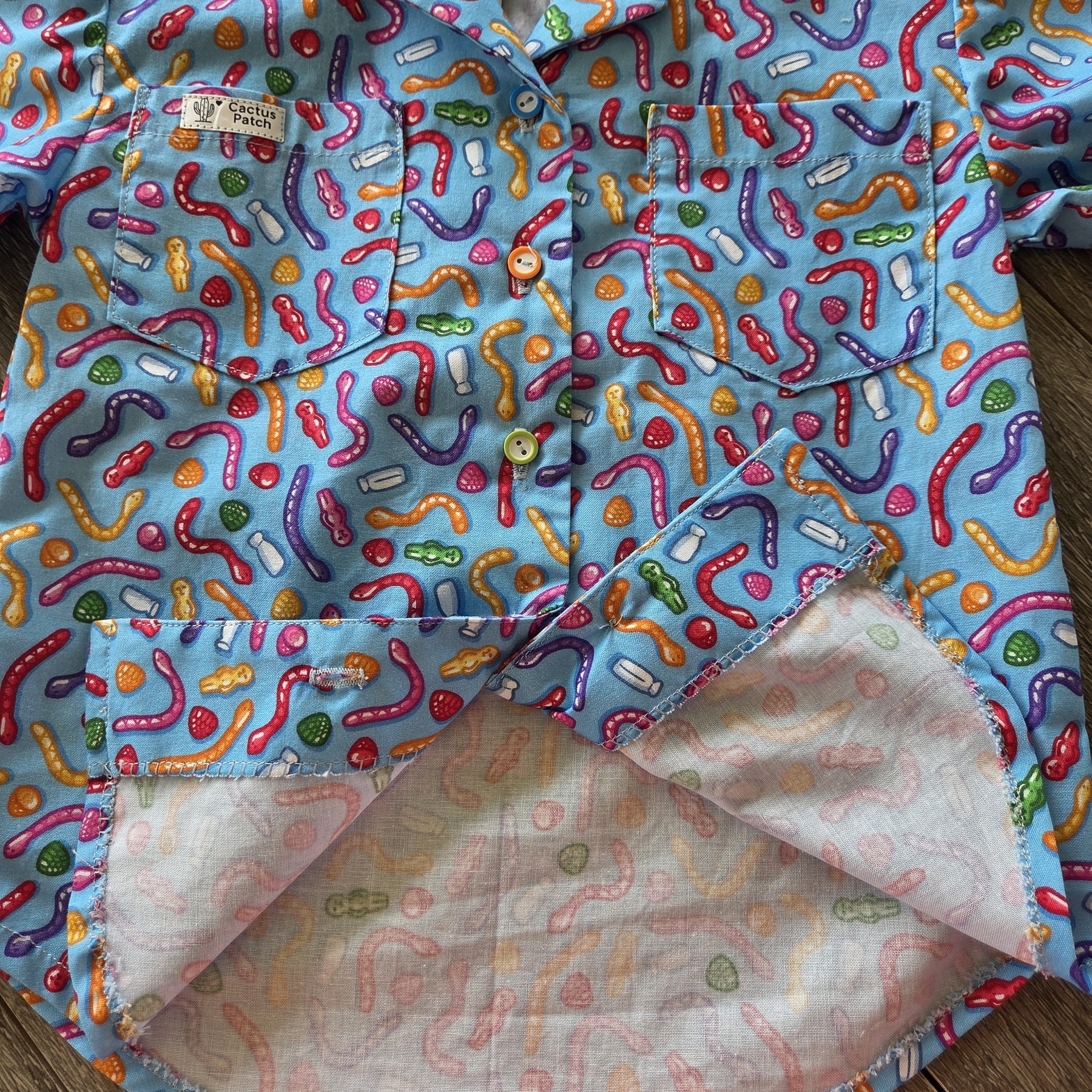 "Aussie Lollies" Short Sleeve Quirky Shirt - 4 Years