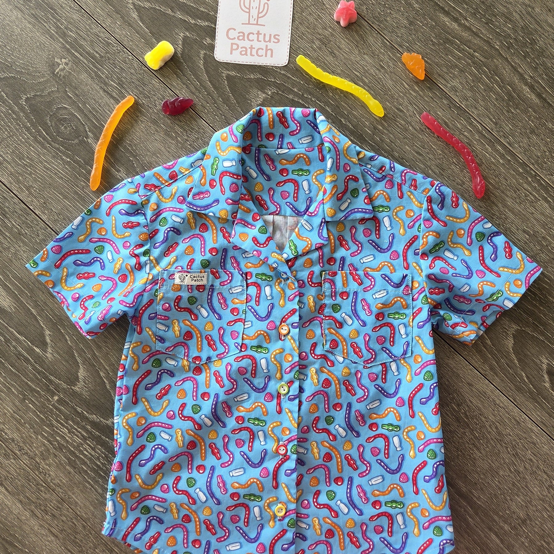 "Aussie Lollies" Short Sleeve Quirky Shirt - 4 Years