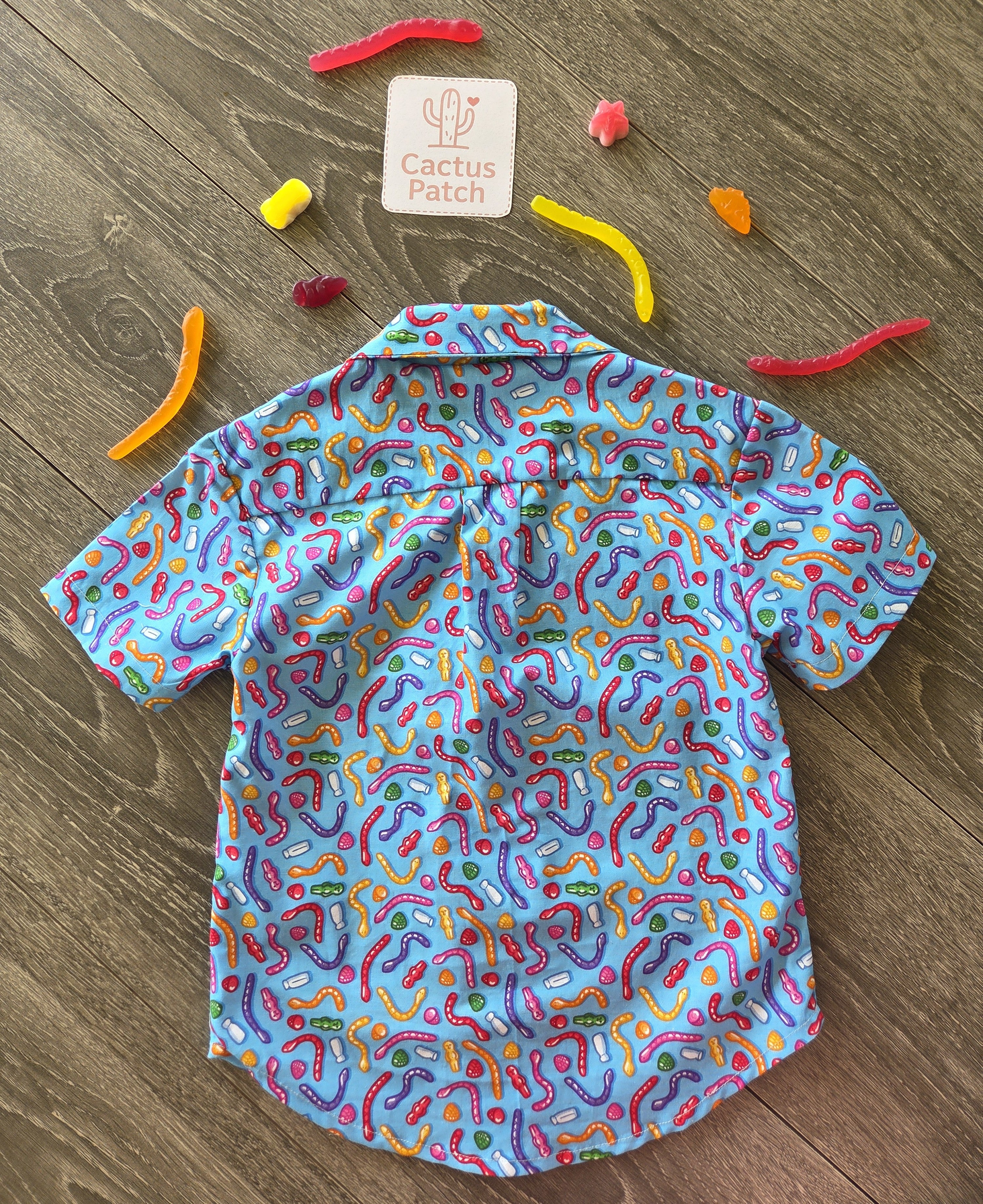 "Aussie Lollies" Short Sleeve Quirky Shirt - 4 Years