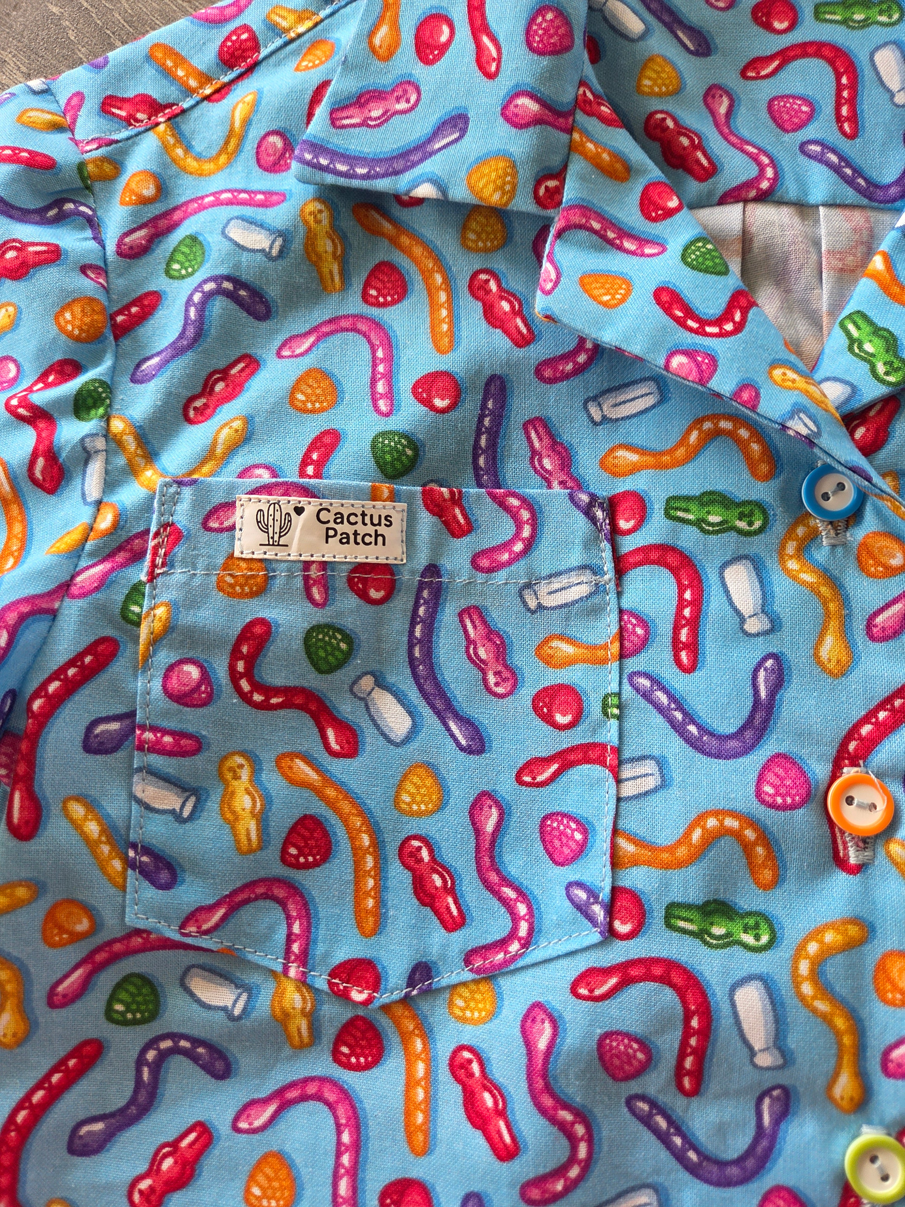 "Aussie Lollies" Short Sleeve Quirky Shirt - 4 Years