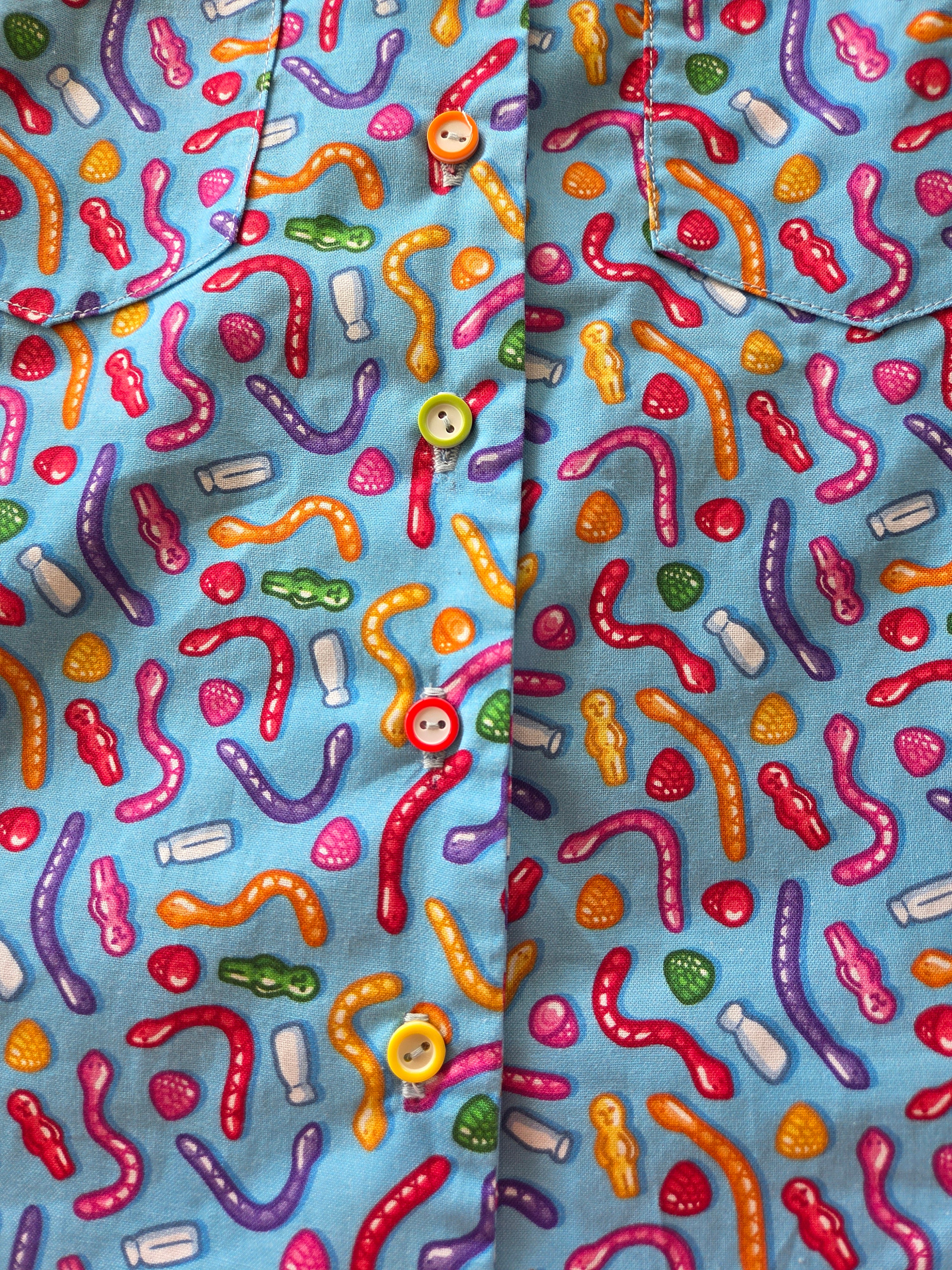 "Aussie Lollies" Short Sleeve Quirky Shirt - 4 Years