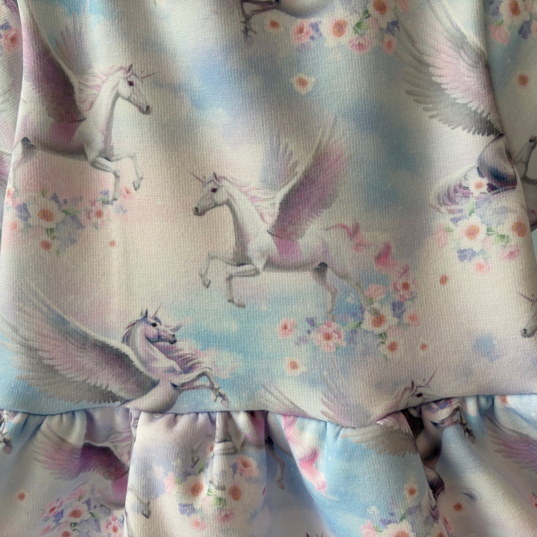 “Handmade Unicorn Dress | Long Sleeve Baby & Toddler Dress | Magical Winter Twirl Dress Size 12-18 months
