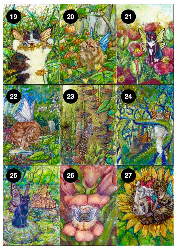 Sparkly Rainbow Notebooks - Watercolour Fairy Cats