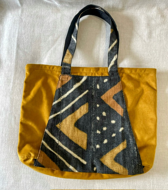 Amber Velvet/Geometric Yoga Bag