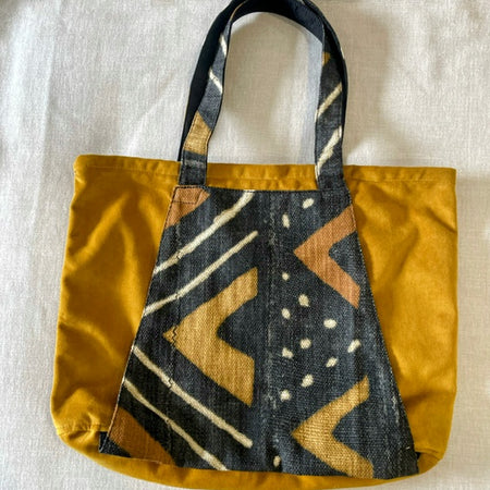 Amber Velvet/Geometric Yoga Bag